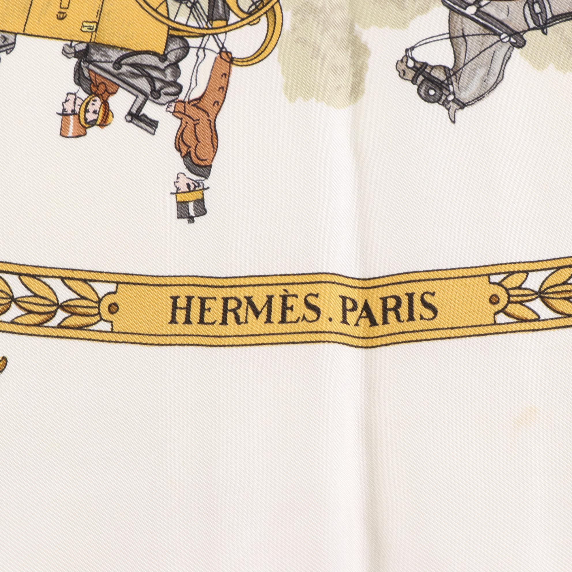 Hermès "La Promenade de Longchamps" Silk Twill Scarf