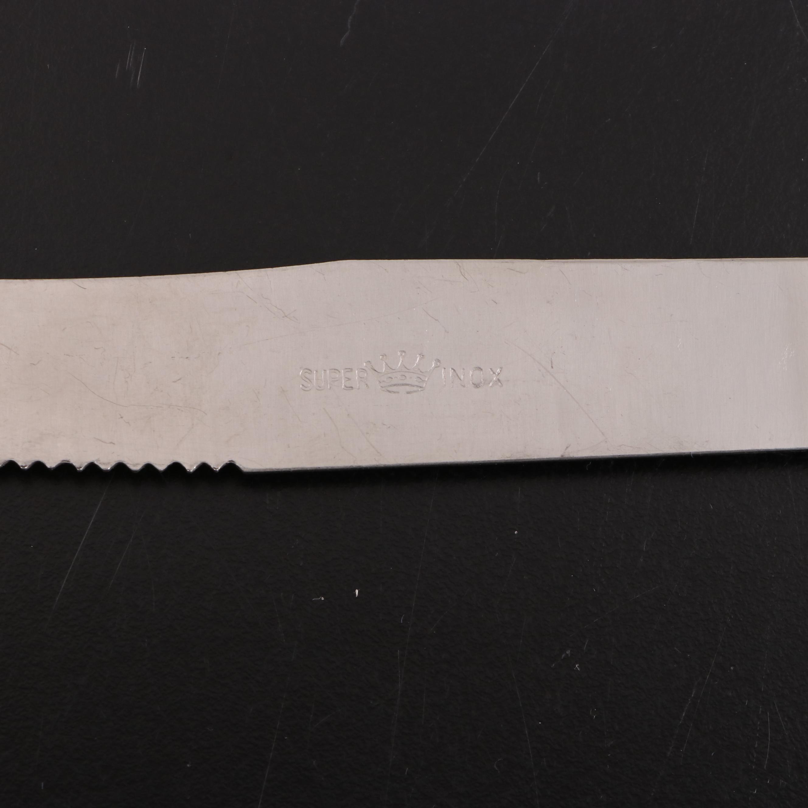 Silver Plate "Kings" Pattern Flatware with Serving Utensils