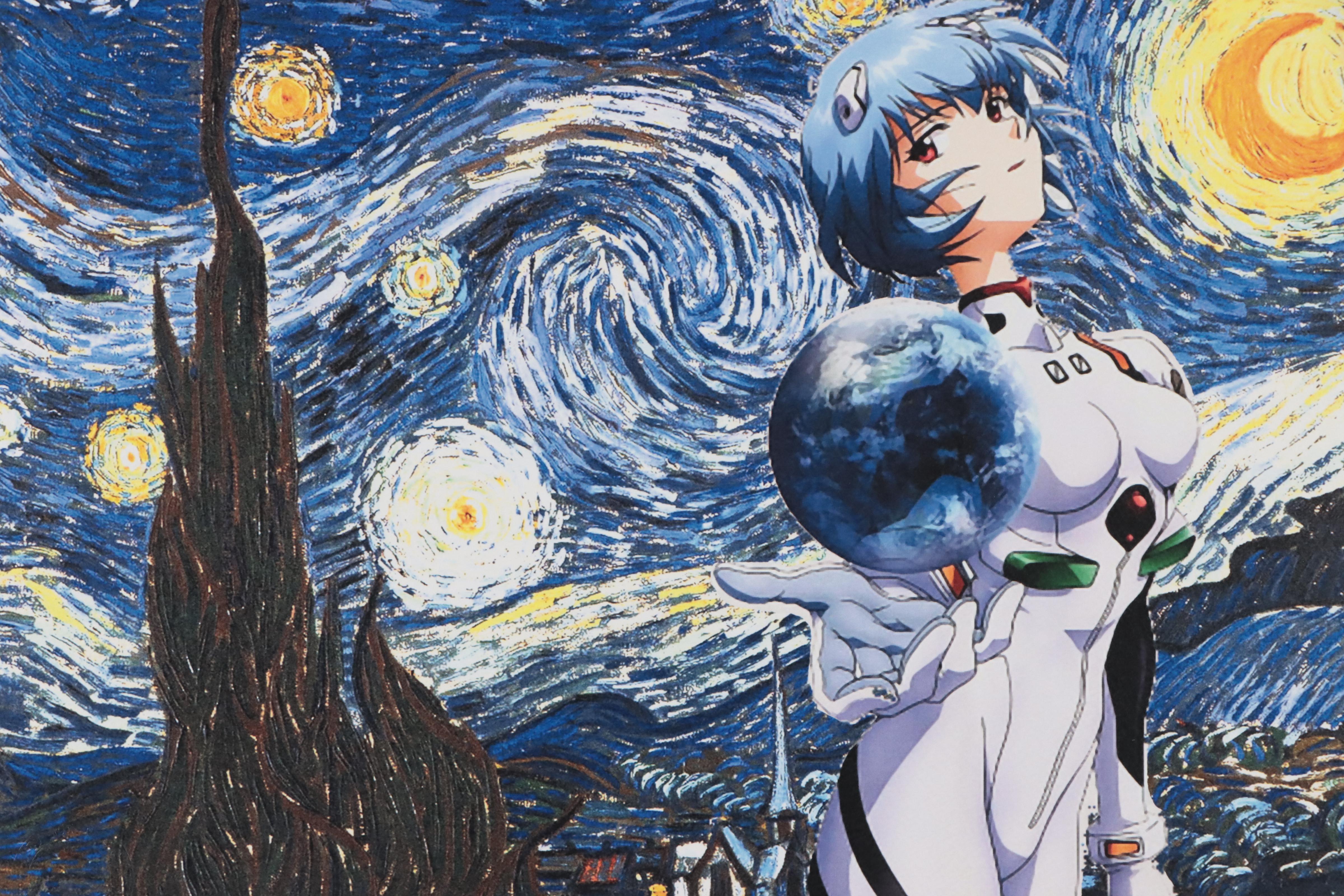 Death NYC Pop Art Graphic Print of Anime Starry Night, 2020