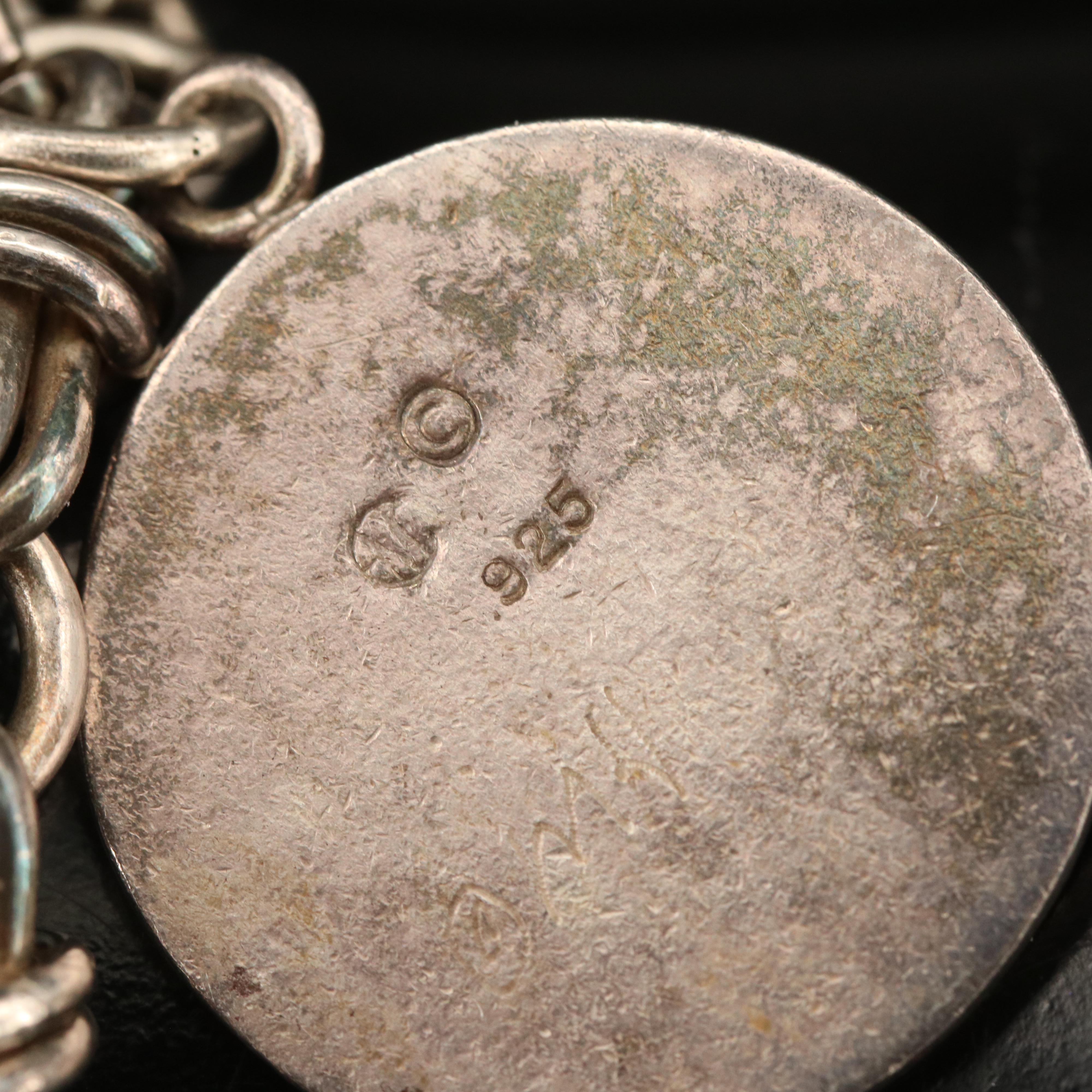 Swedish Themed Sterling Charm Bracelet