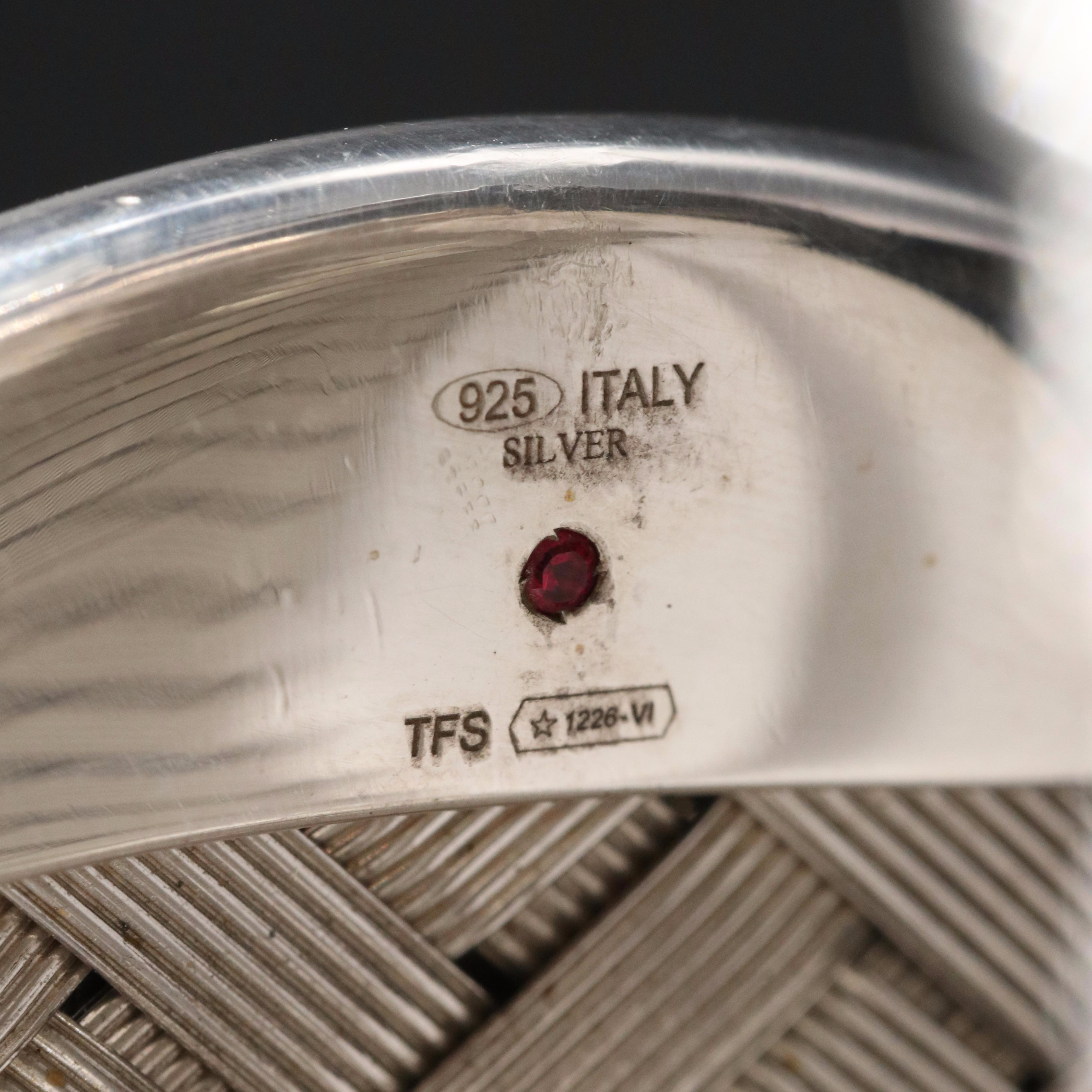 Roberto Coin Sterling Basket Weave Cuff