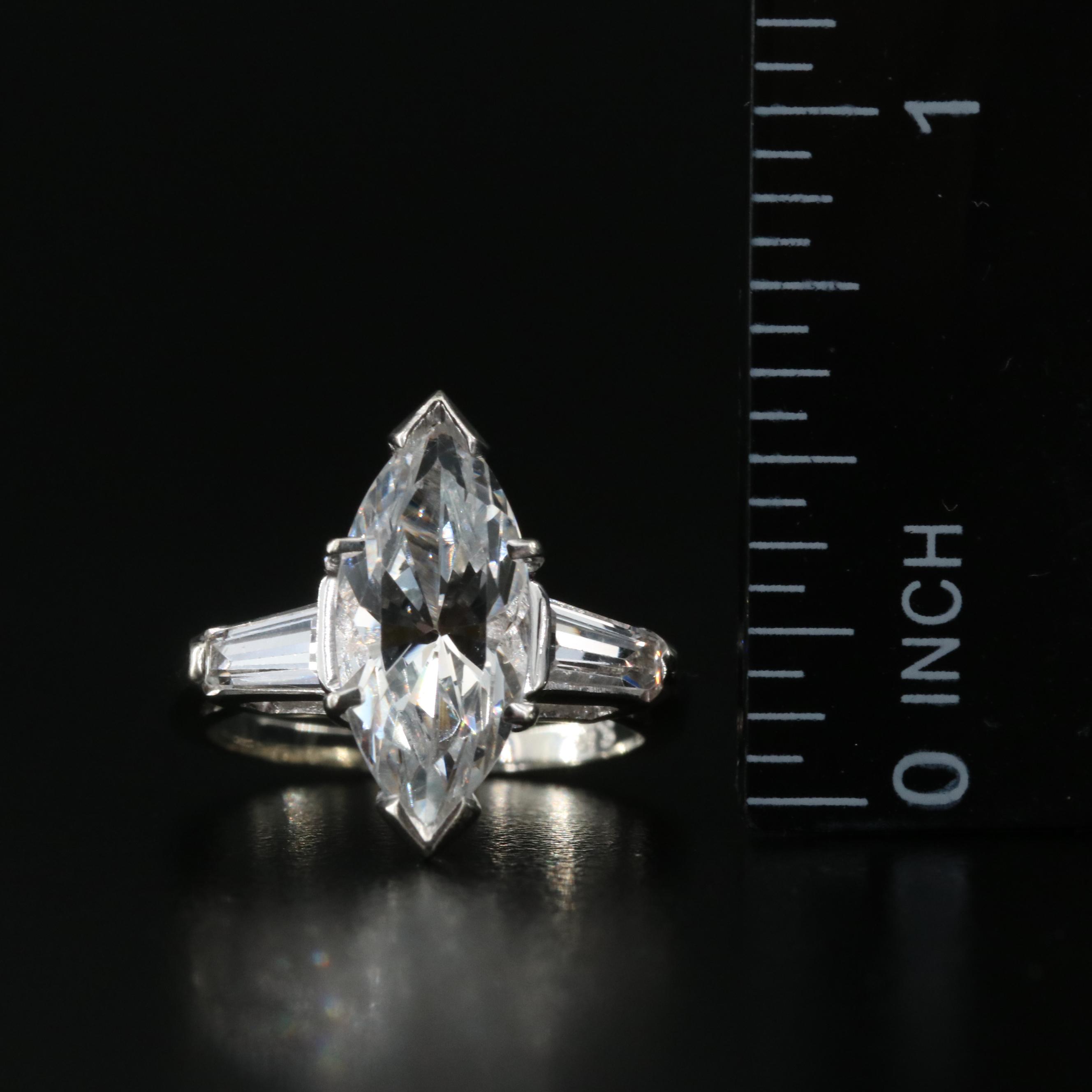 14K Spinel Navette Ring