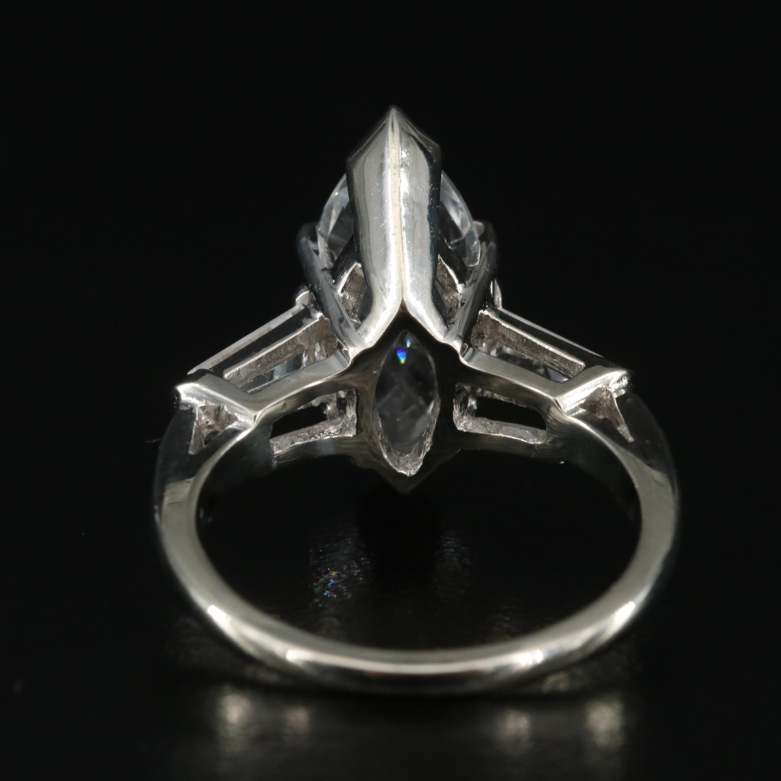 14K Spinel Navette Ring