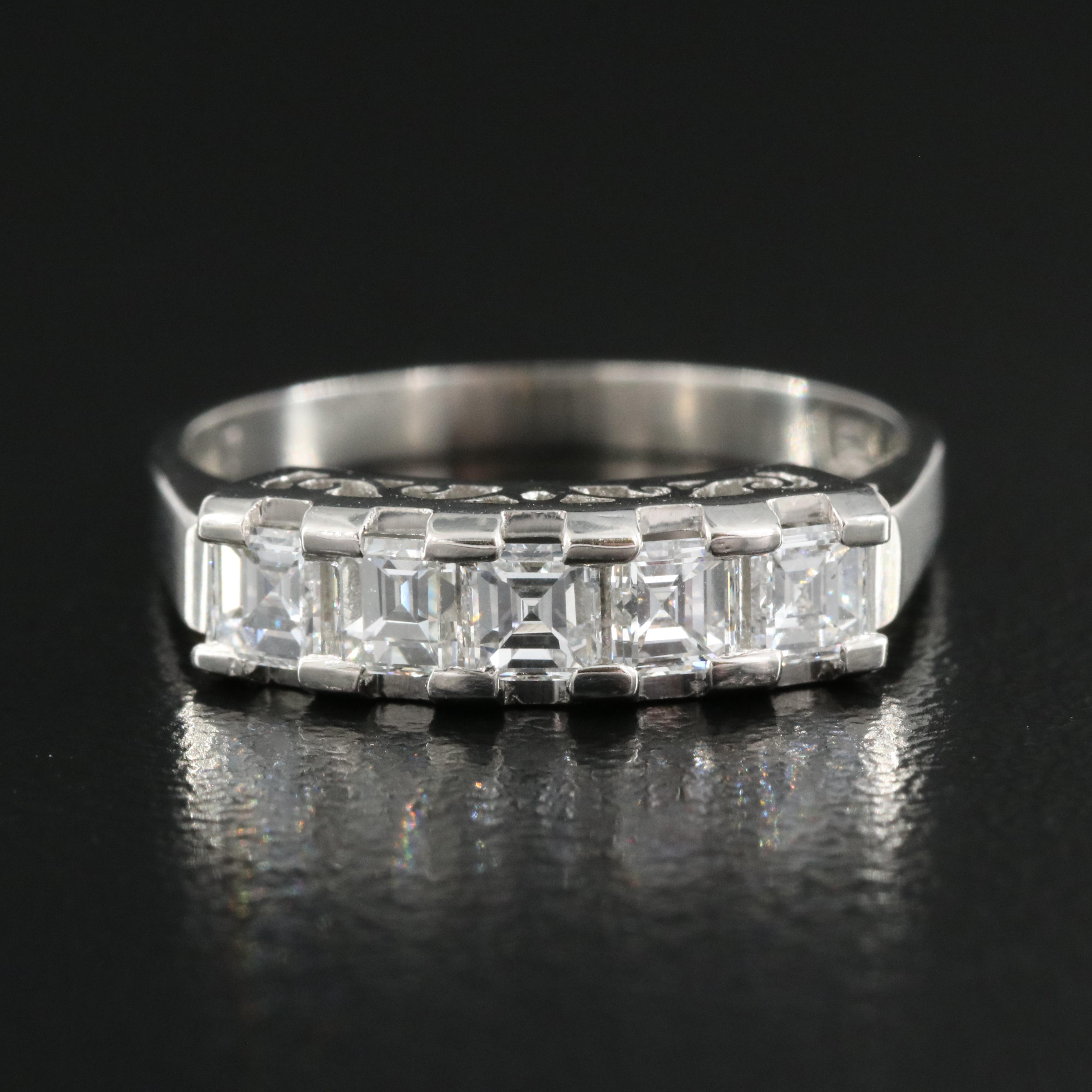 Platinum 0.97 CTW Diamond Ring
