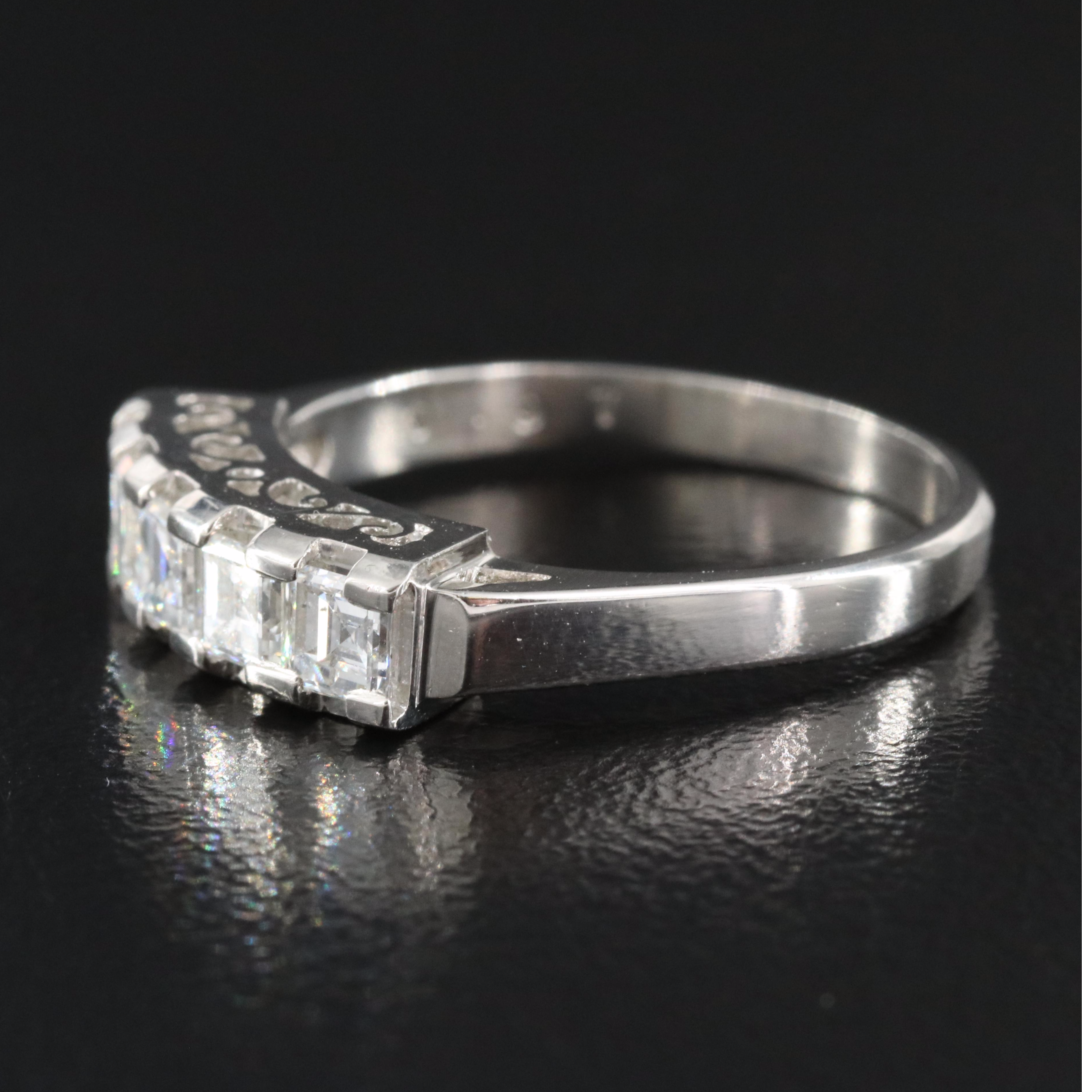 Platinum 0.97 CTW Diamond Ring