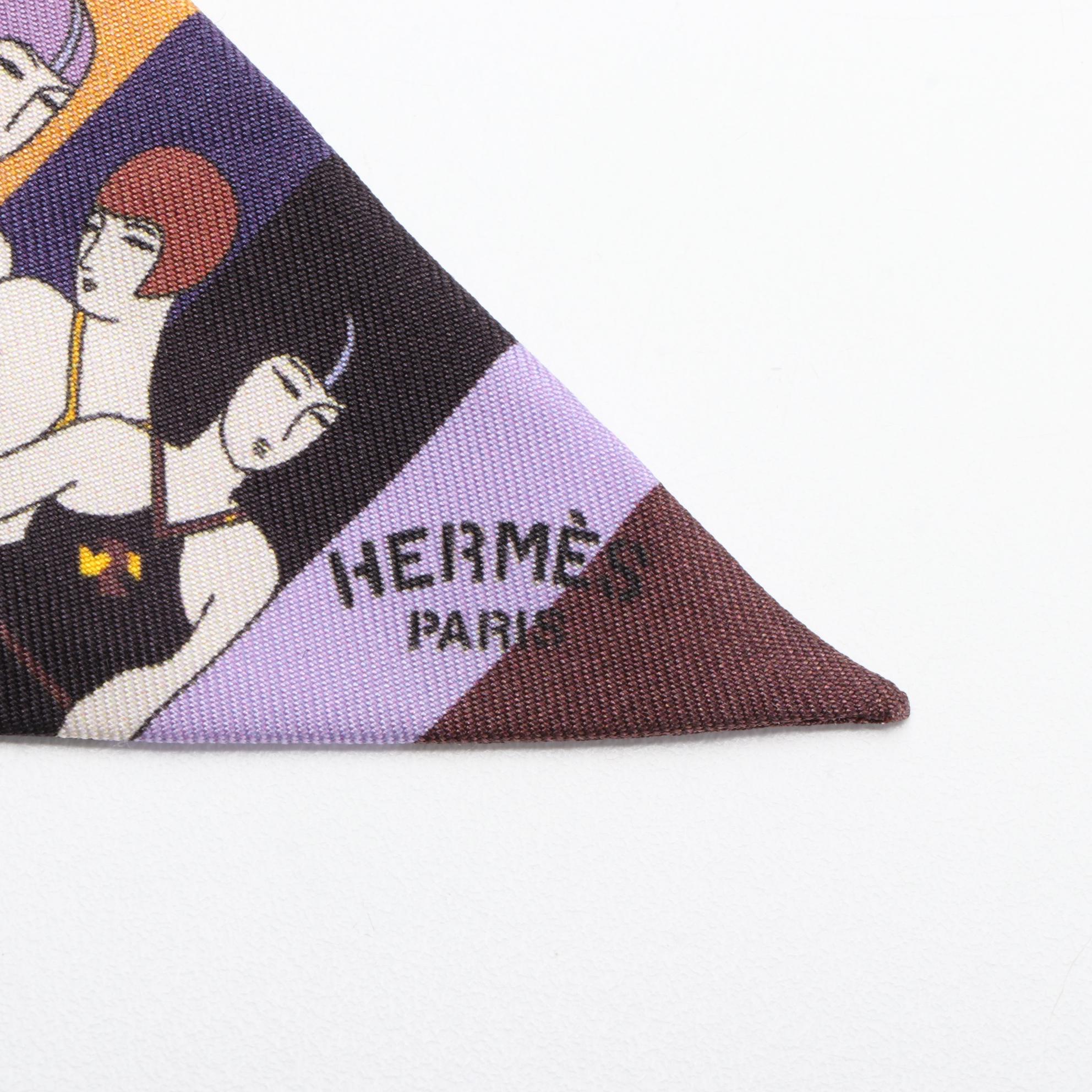 Hermès Swimmers Silk Twilly Scarf