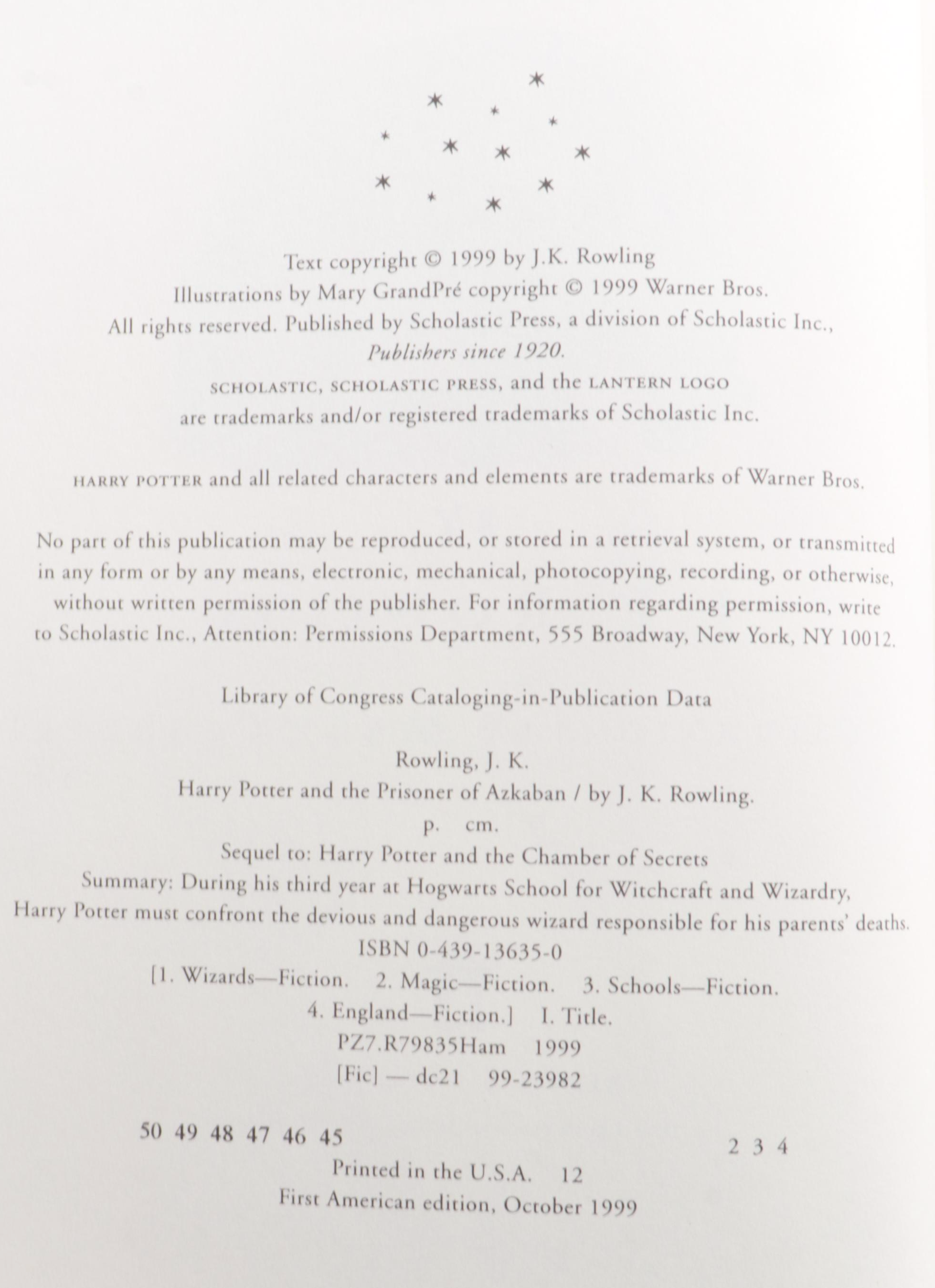 First American Edition "Harry Potter" Complete Series with "Great Snape Debate"