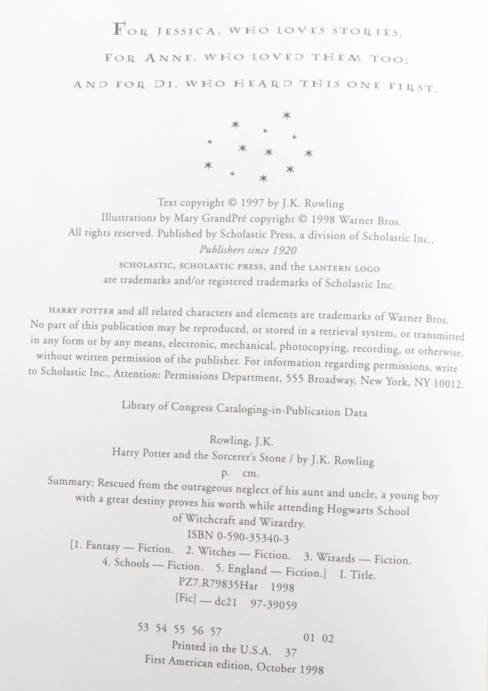 First American Edition "Harry Potter" Complete Series with "Great Snape Debate"