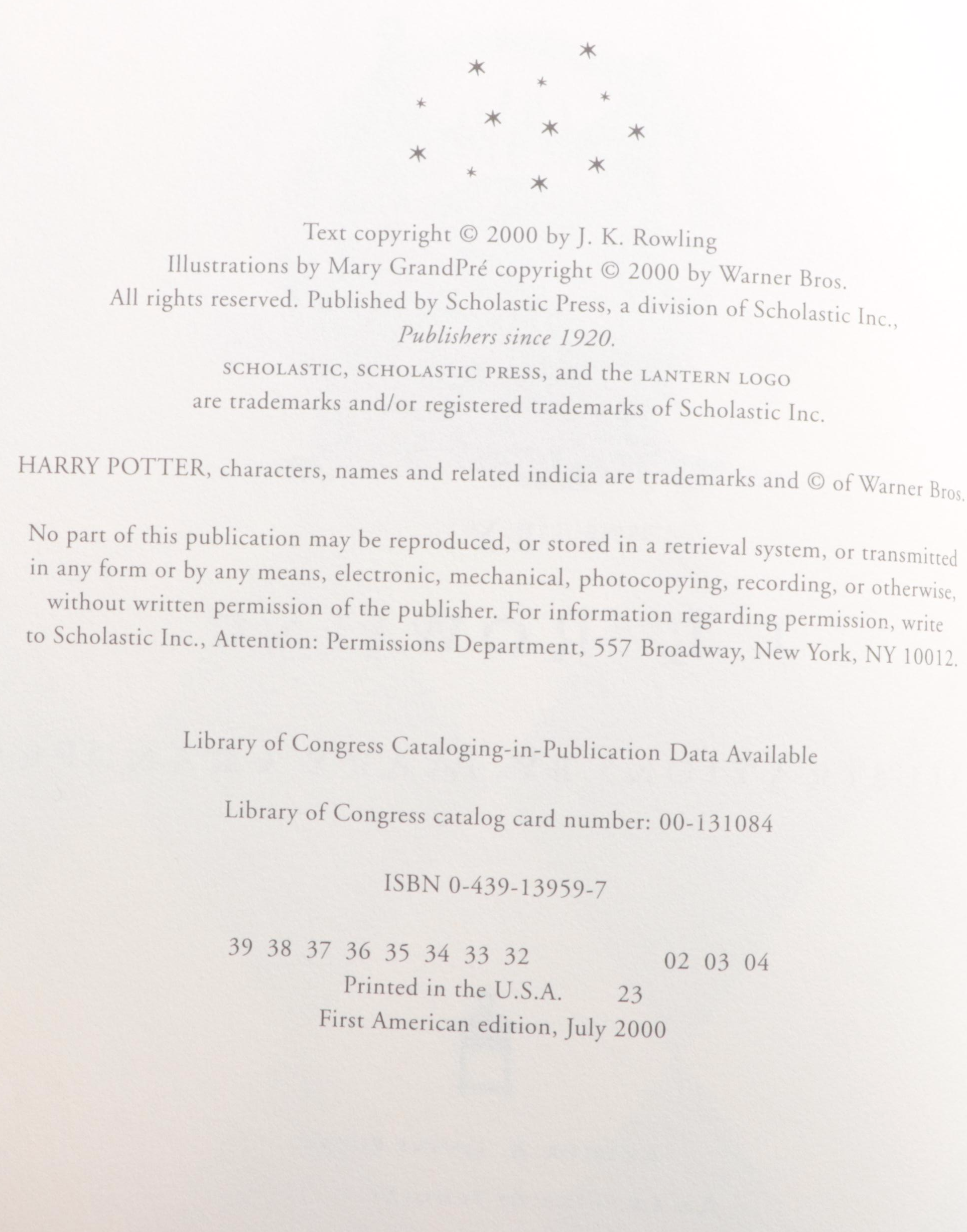 First American Edition "Harry Potter" Complete Series with "Great Snape Debate"