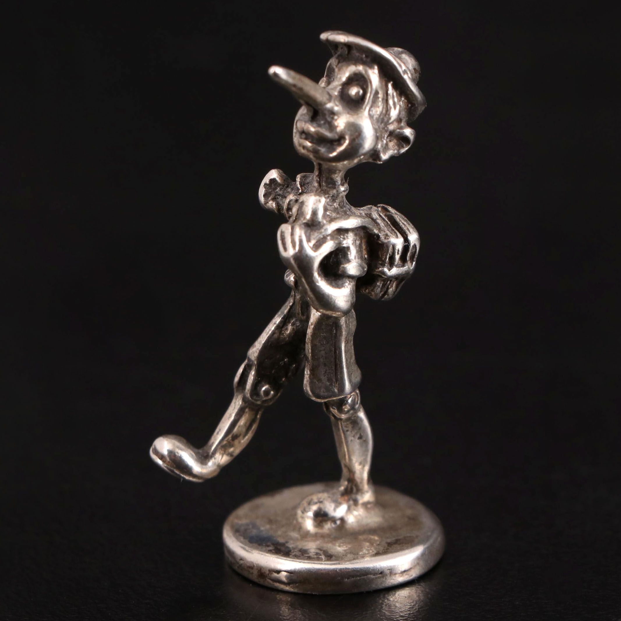 Italian 800 Silver Pinocchio Figurine
