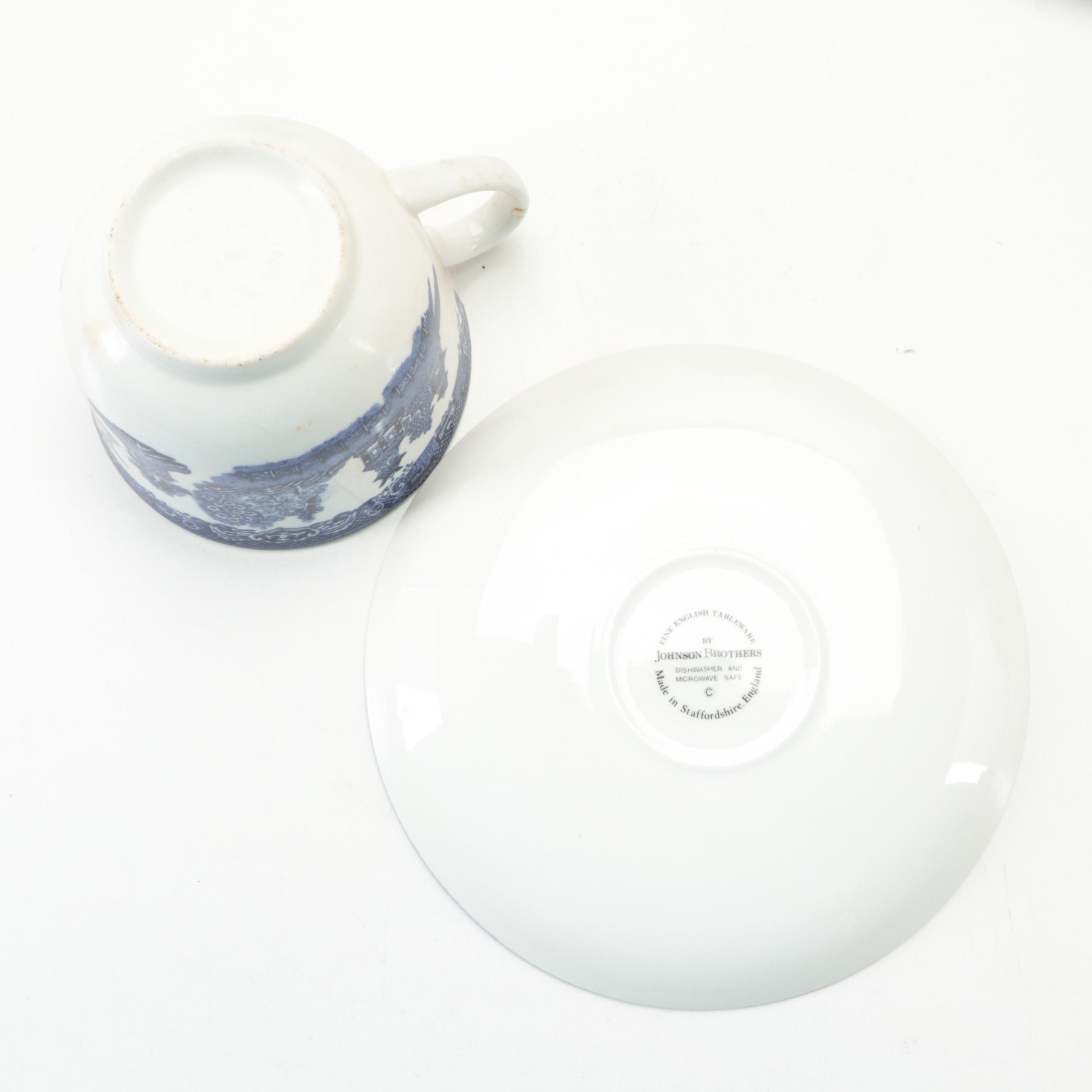 Johnson Bros. "Willow Blue" and Other Blue Willow Ceramic Dinnerware