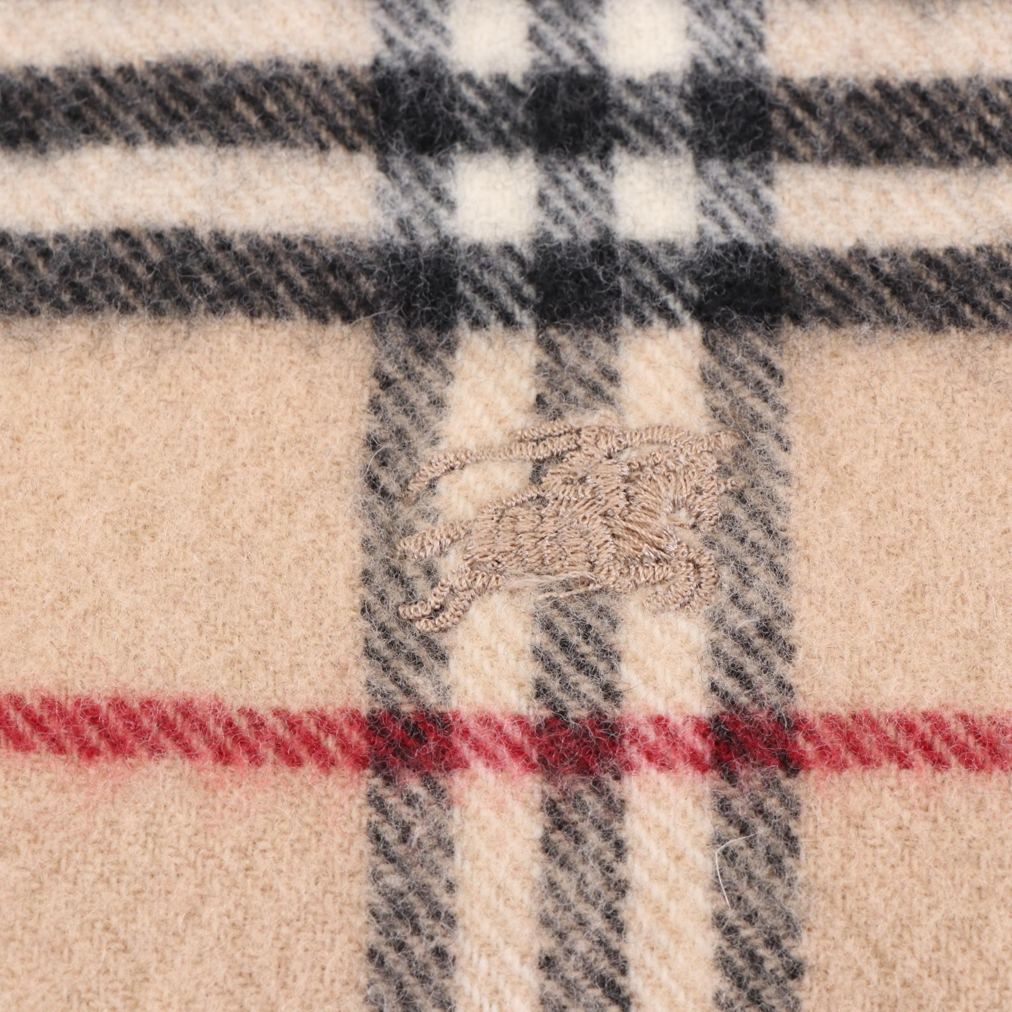 Burberry Fringe Scarf in Nova Check Merino Wool and Cashmere