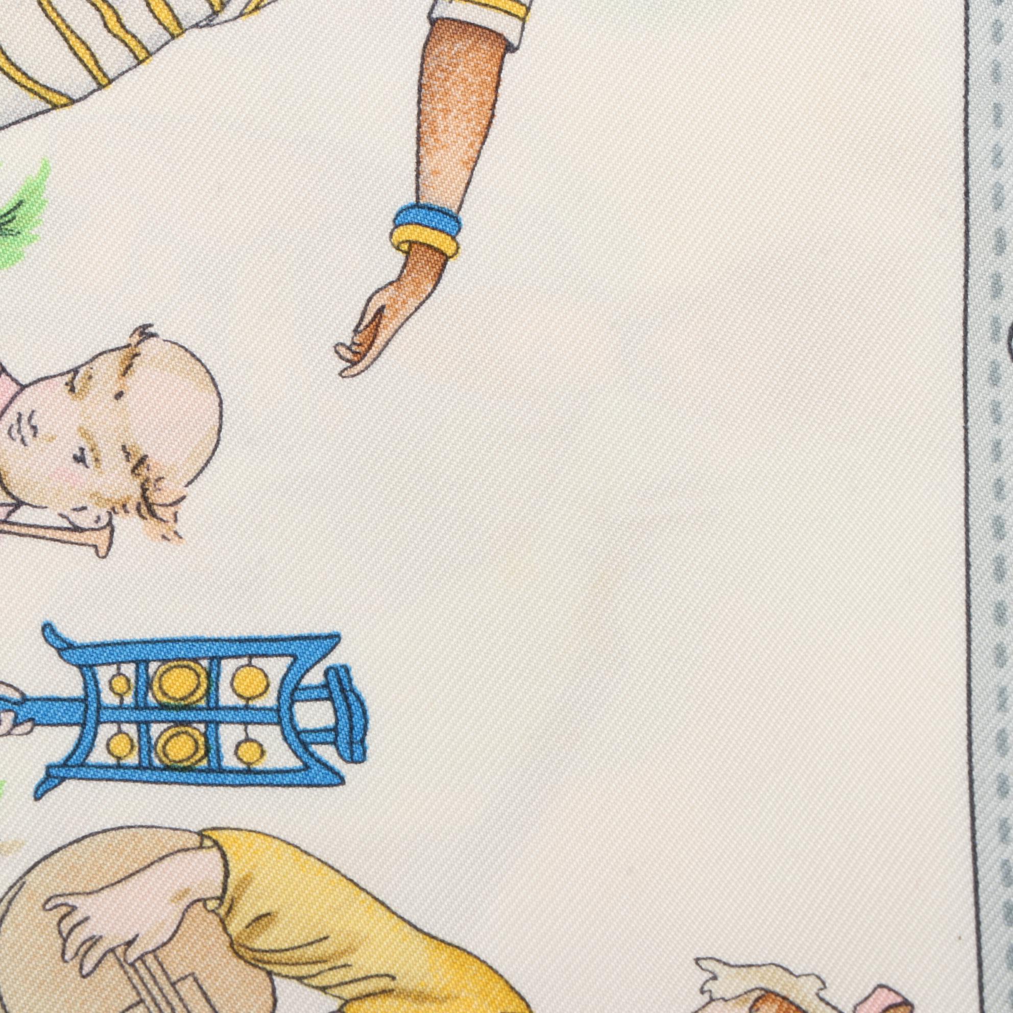 Hermès "Costumes Civils Actuels" Scarf 90 in Silk Twill