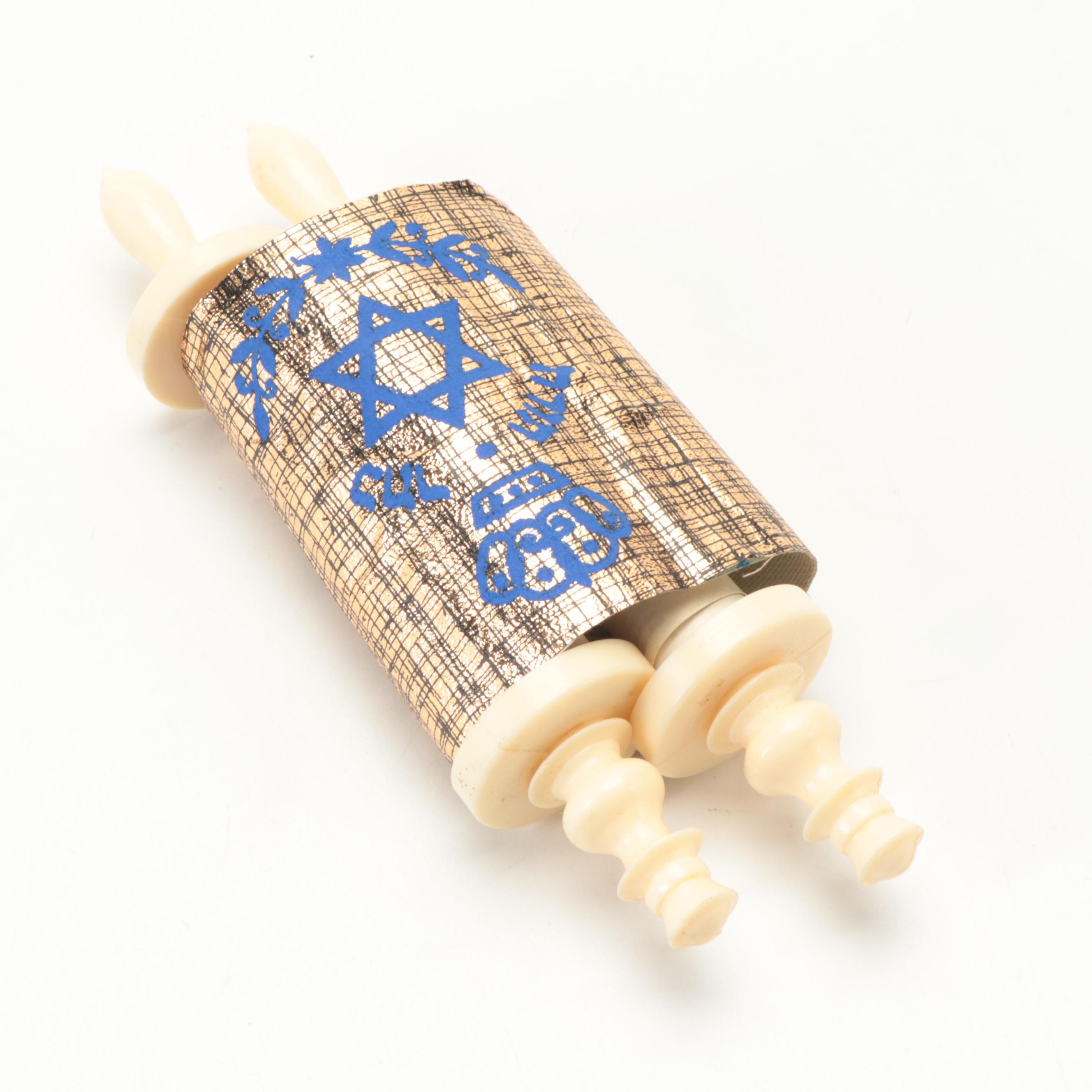 "Siddur Avodat Israel" with English Translation with Torah Scroll and Figurines