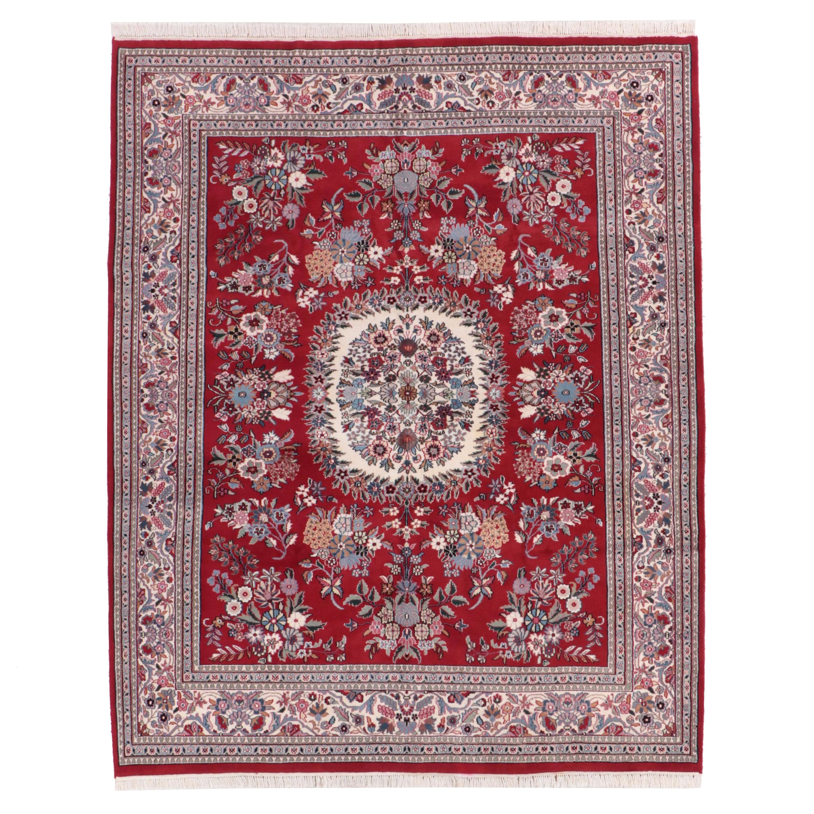 7'11 x 10'4 Hand-Knotted Persian Kerman Area Rug