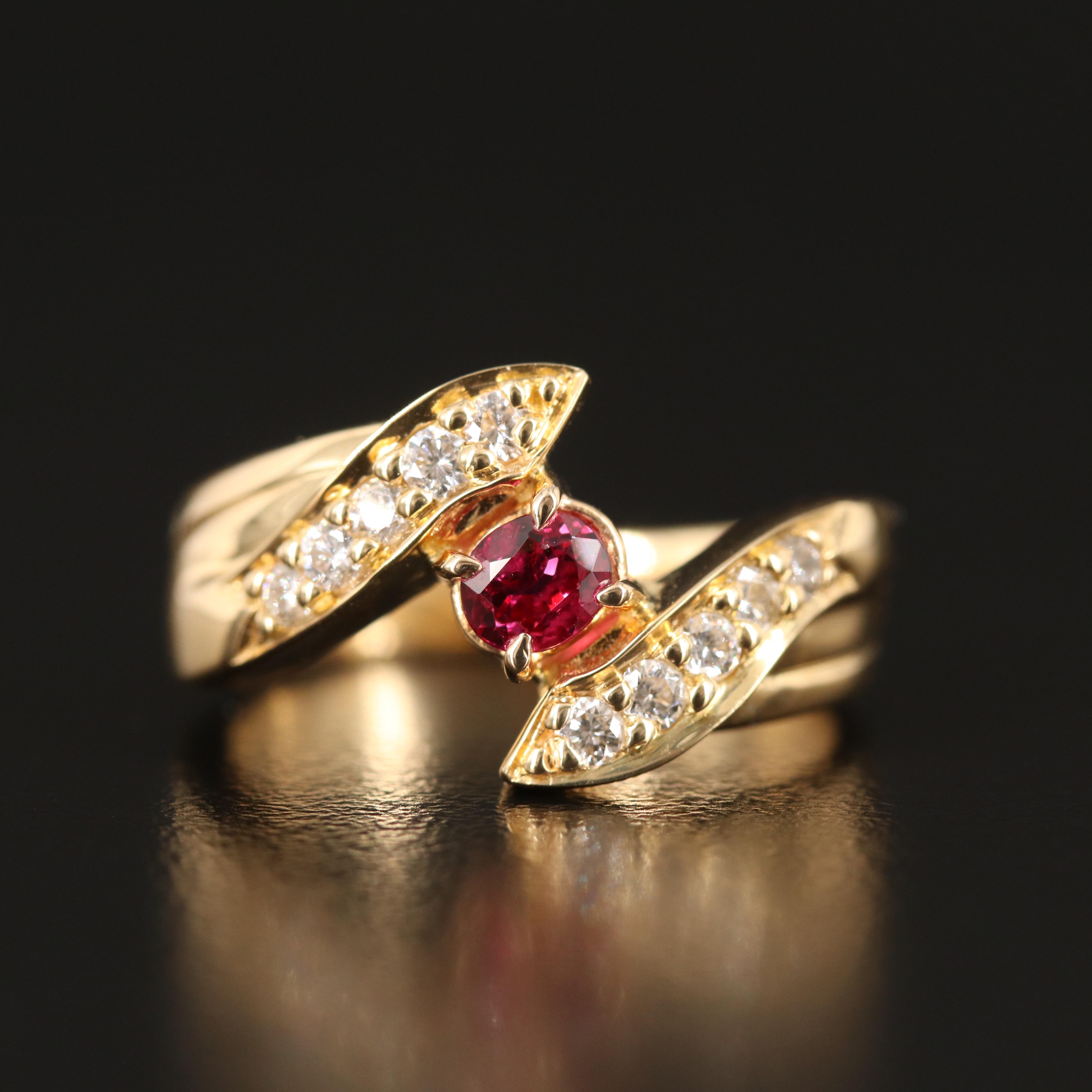 18K Ruby and Diamond Ring
