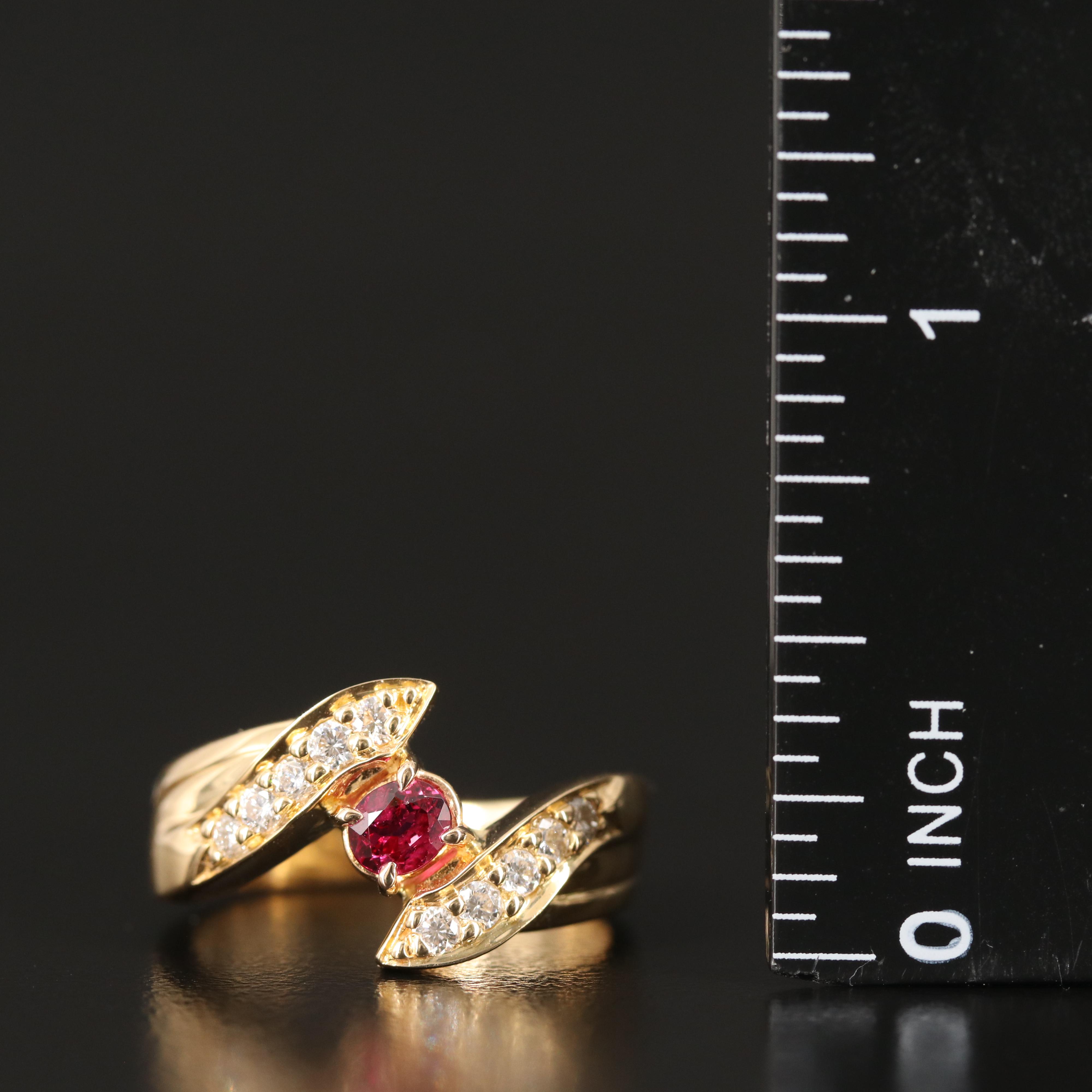 18K Ruby and Diamond Ring
