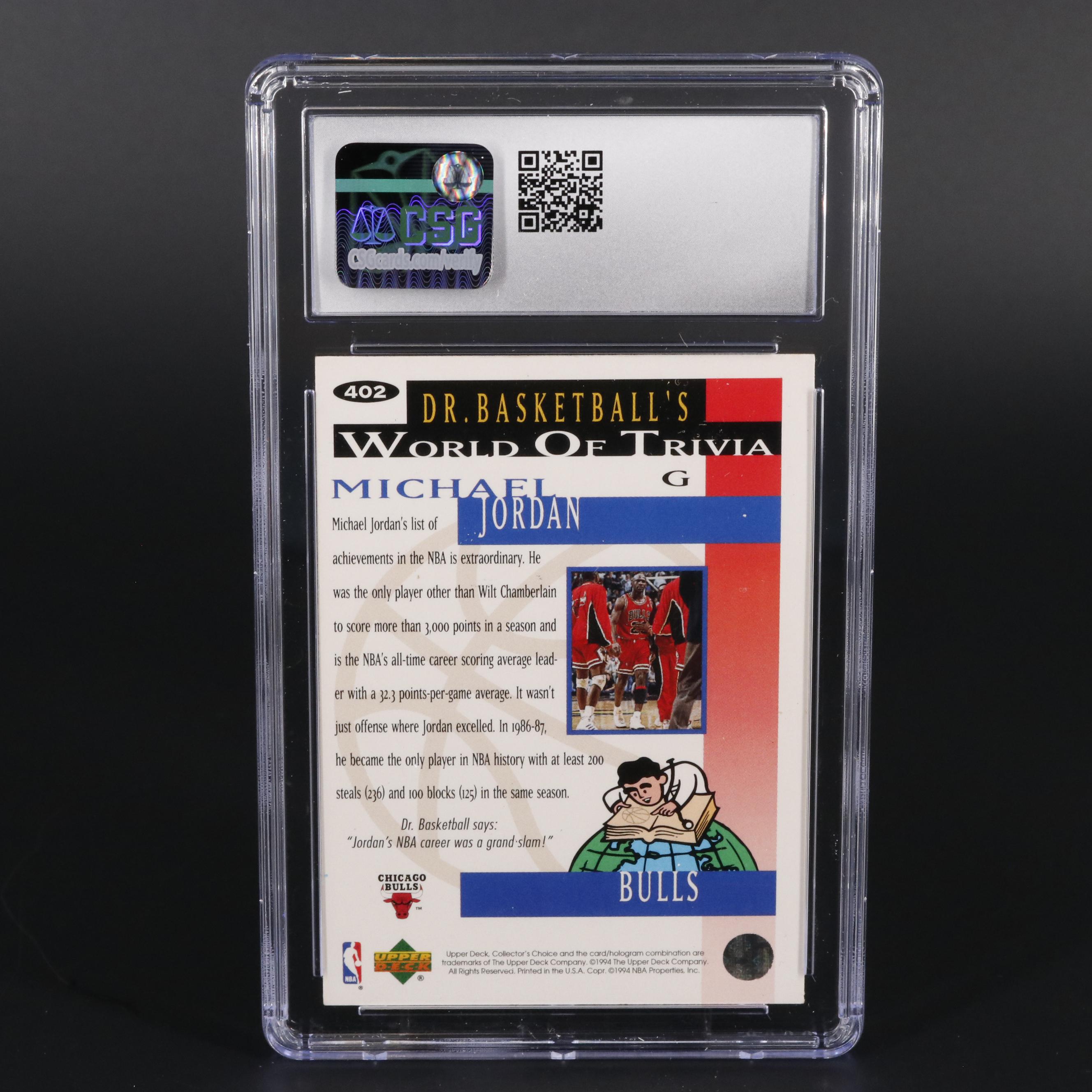 1994-95 Collector's Choice Michael Jordan CSG8.5 #402 Chicago Bulls