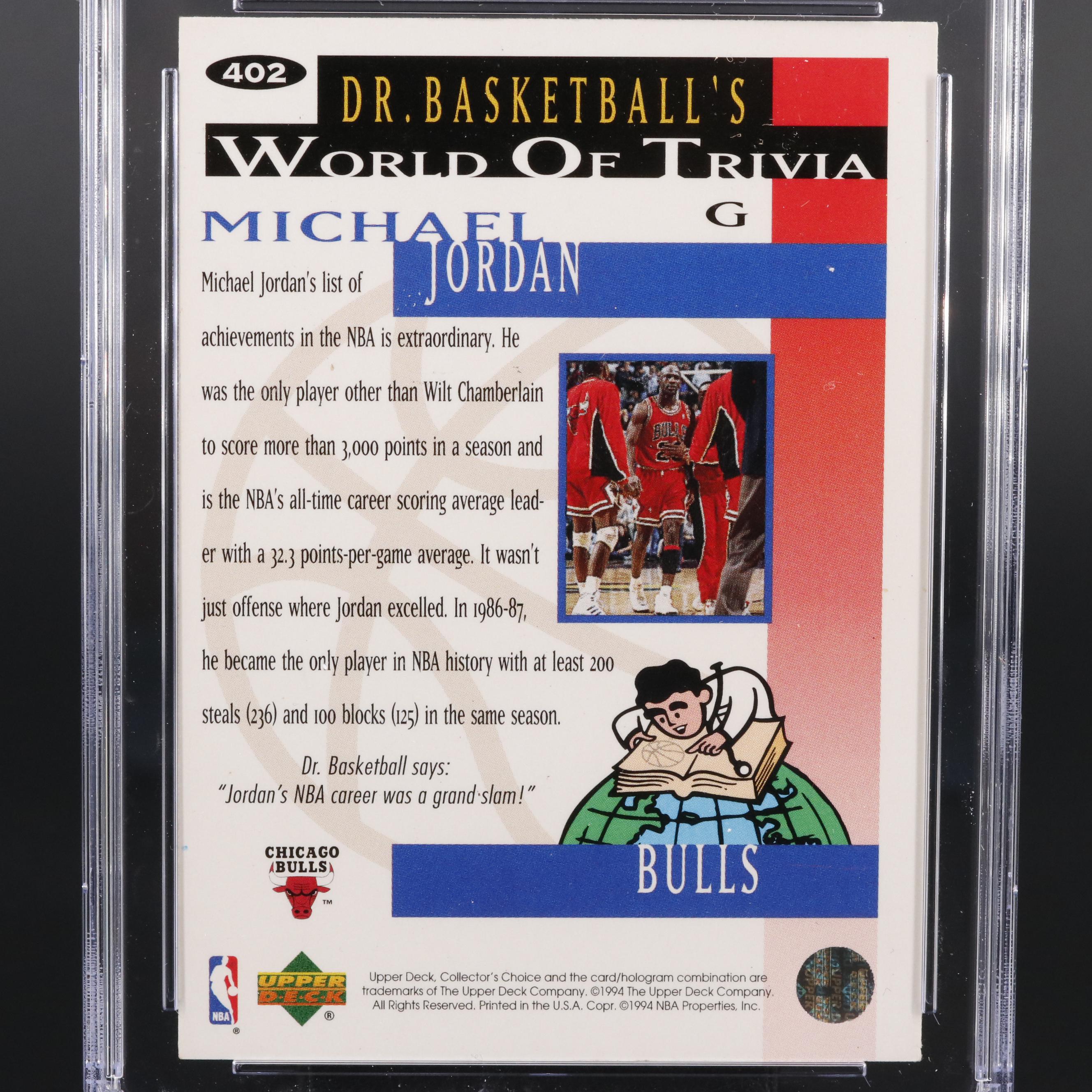 1994-95 Collector's Choice Michael Jordan CSG8.5 #402 Chicago Bulls