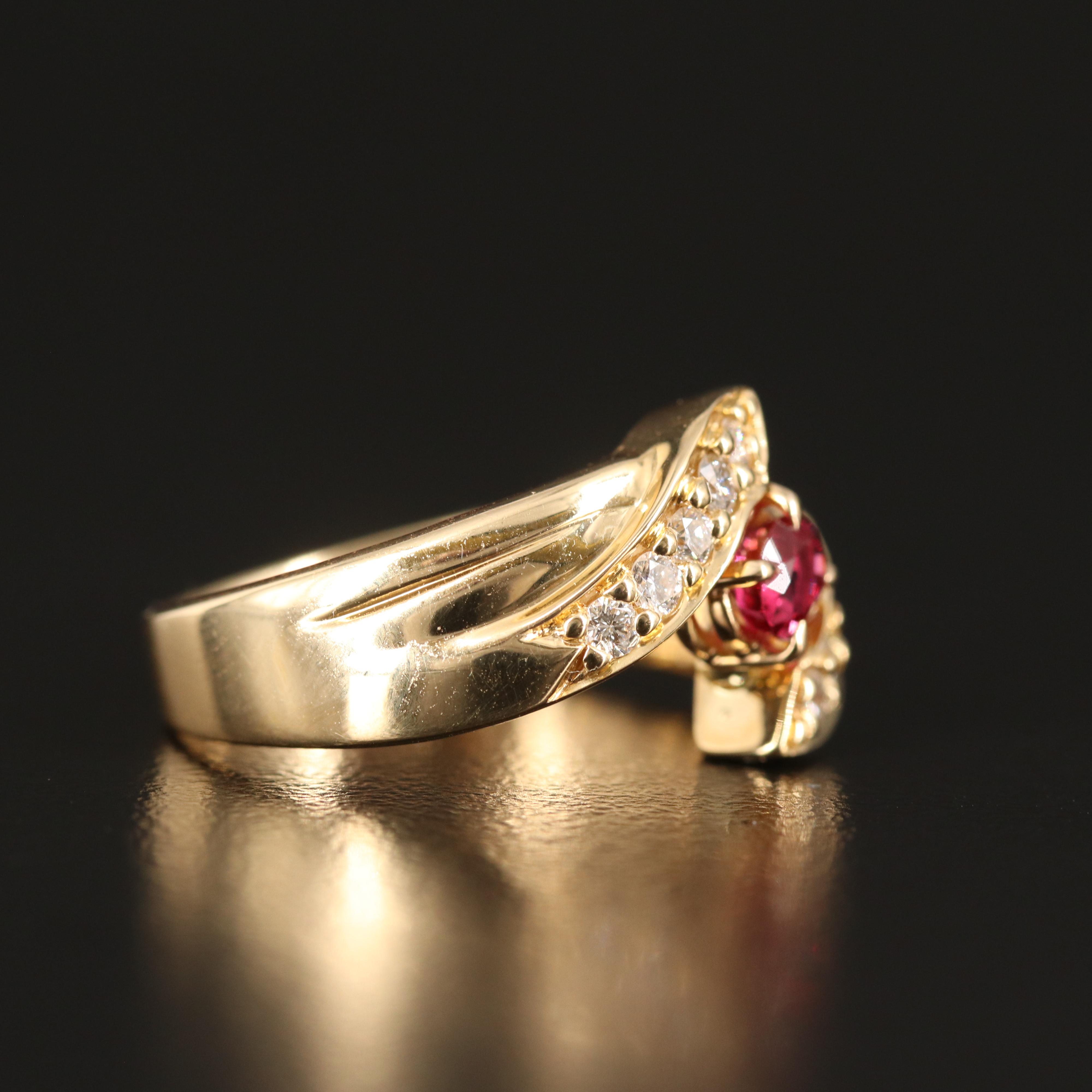 18K Ruby and Diamond Ring