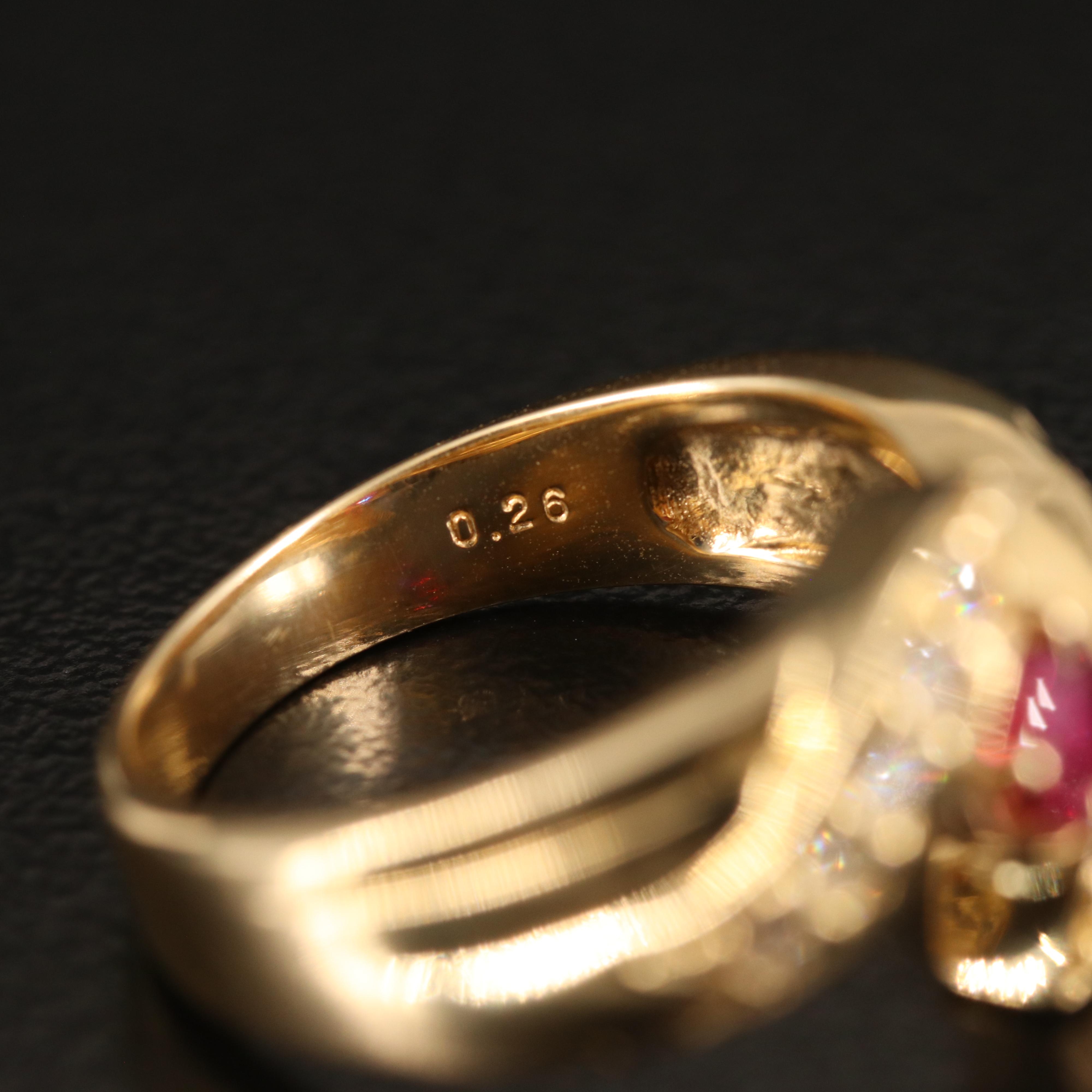 18K Ruby and Diamond Ring