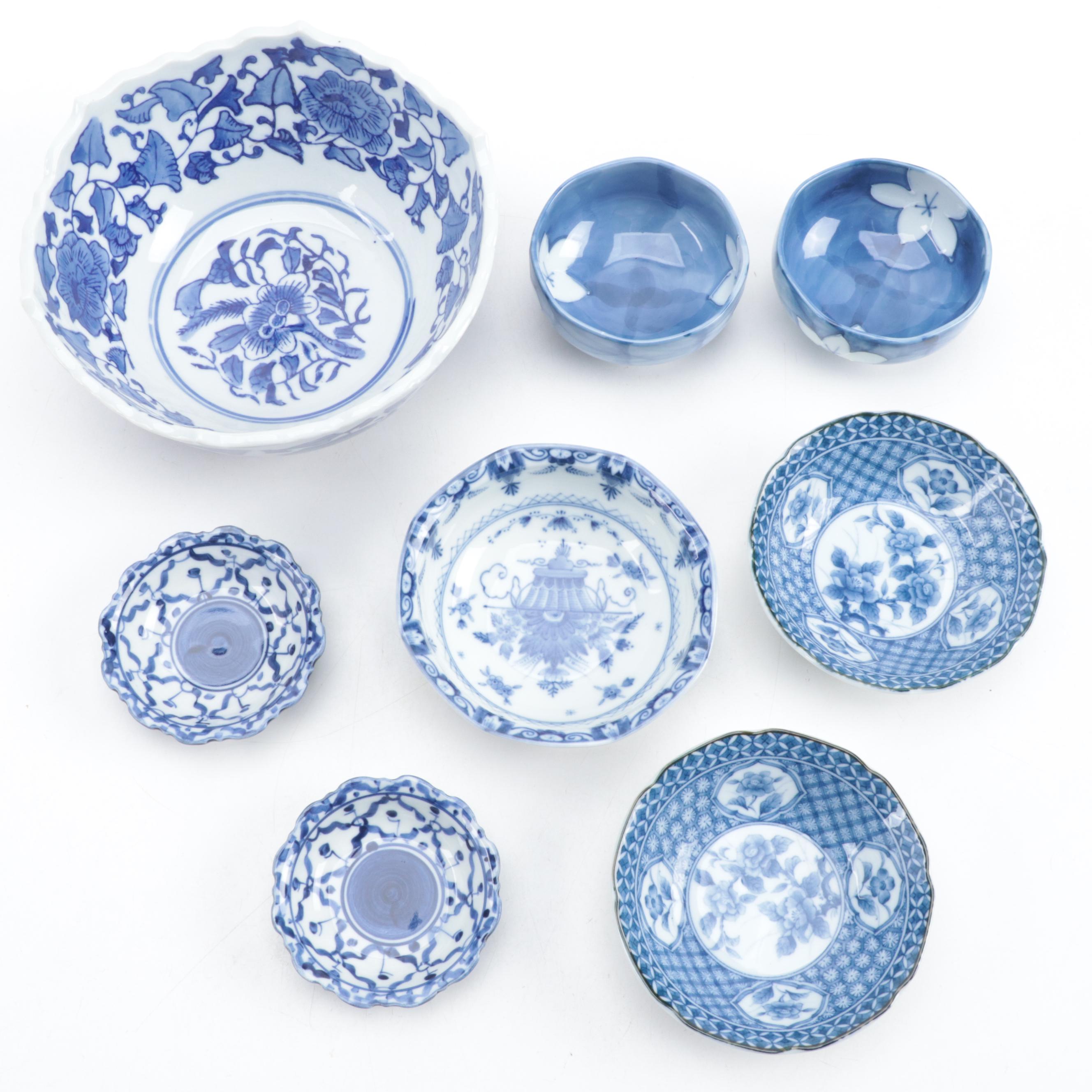 Chinese and Other Blue and White Porcelain Bowls and Décor