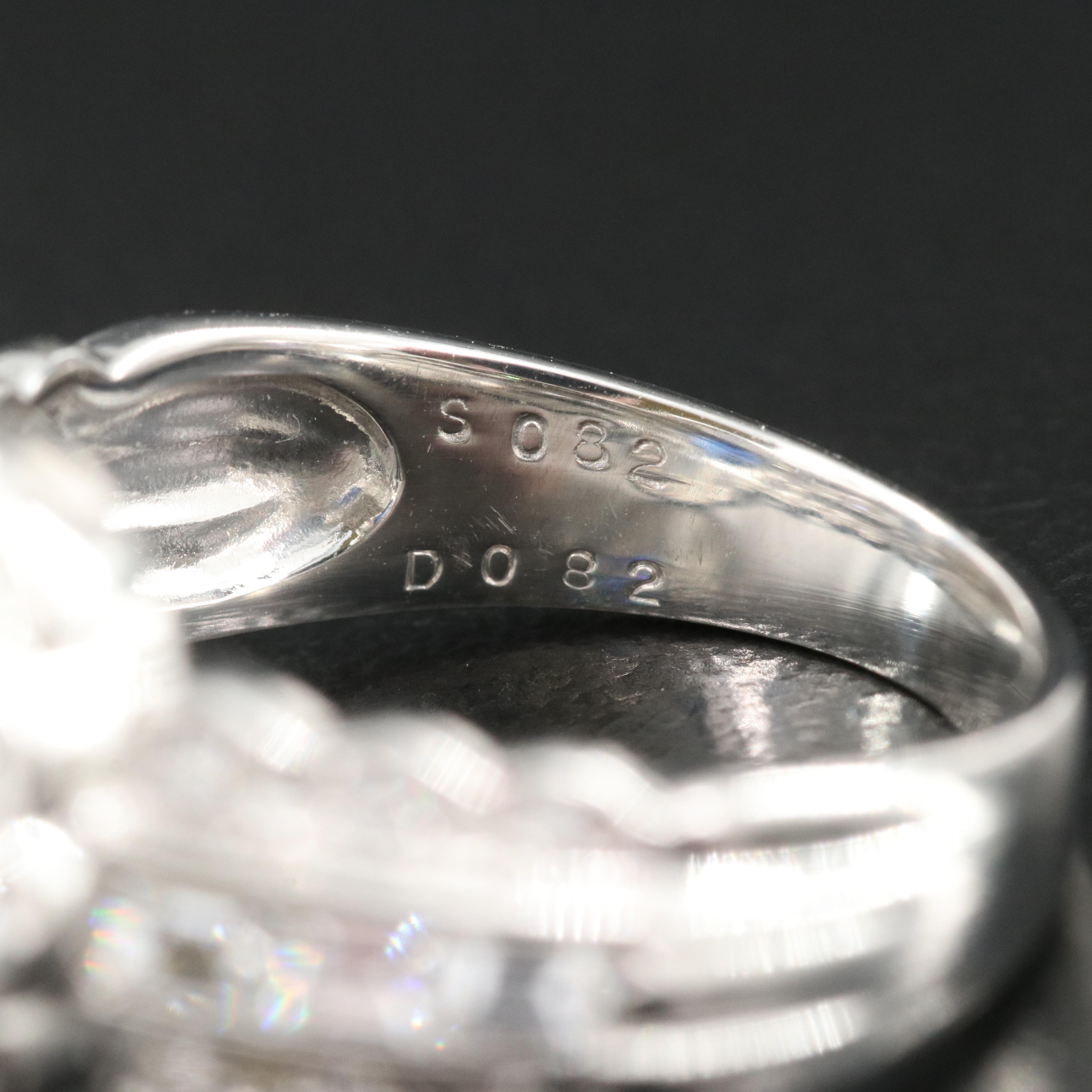 Platinum Sapphire and Diamond Ring