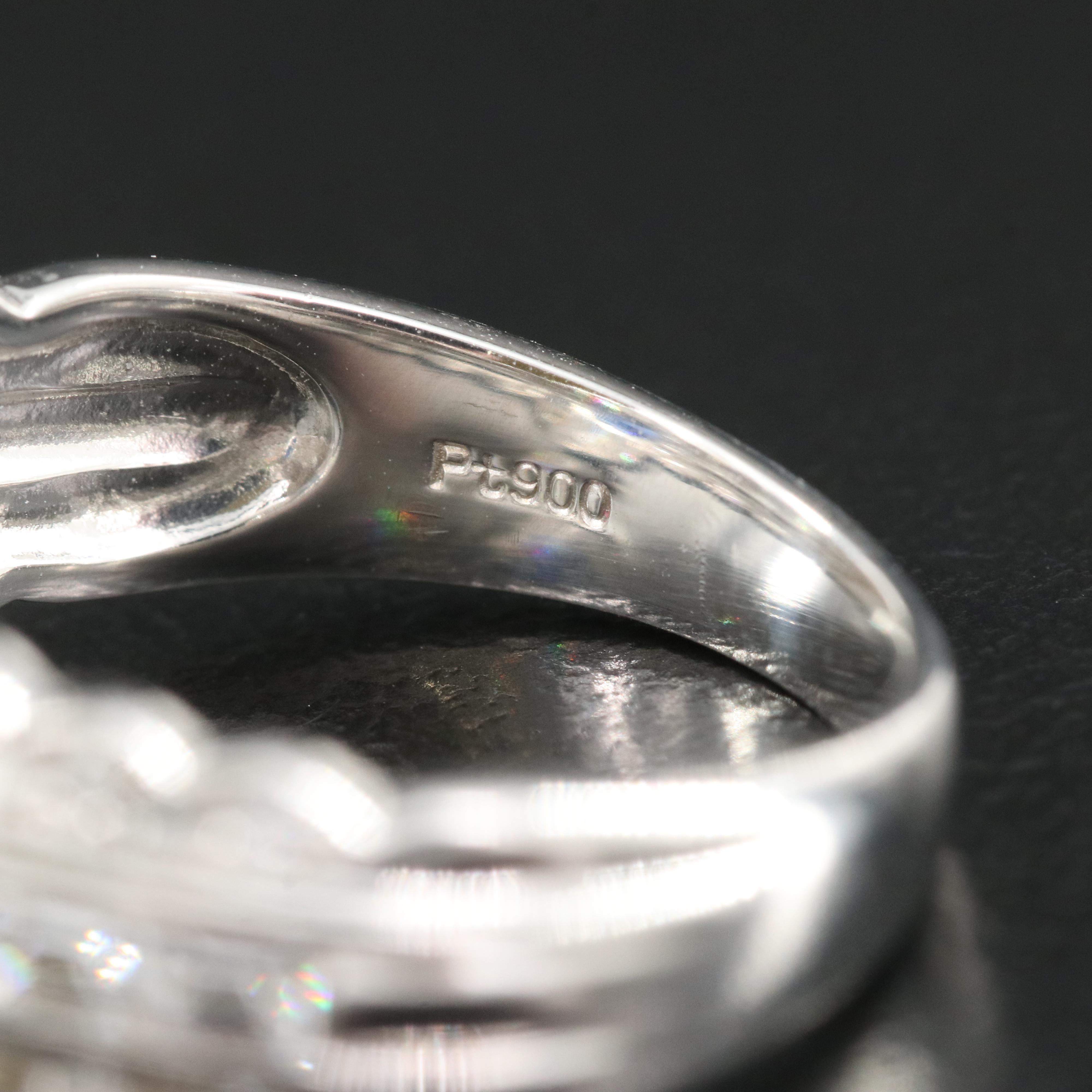 Platinum Sapphire and Diamond Ring