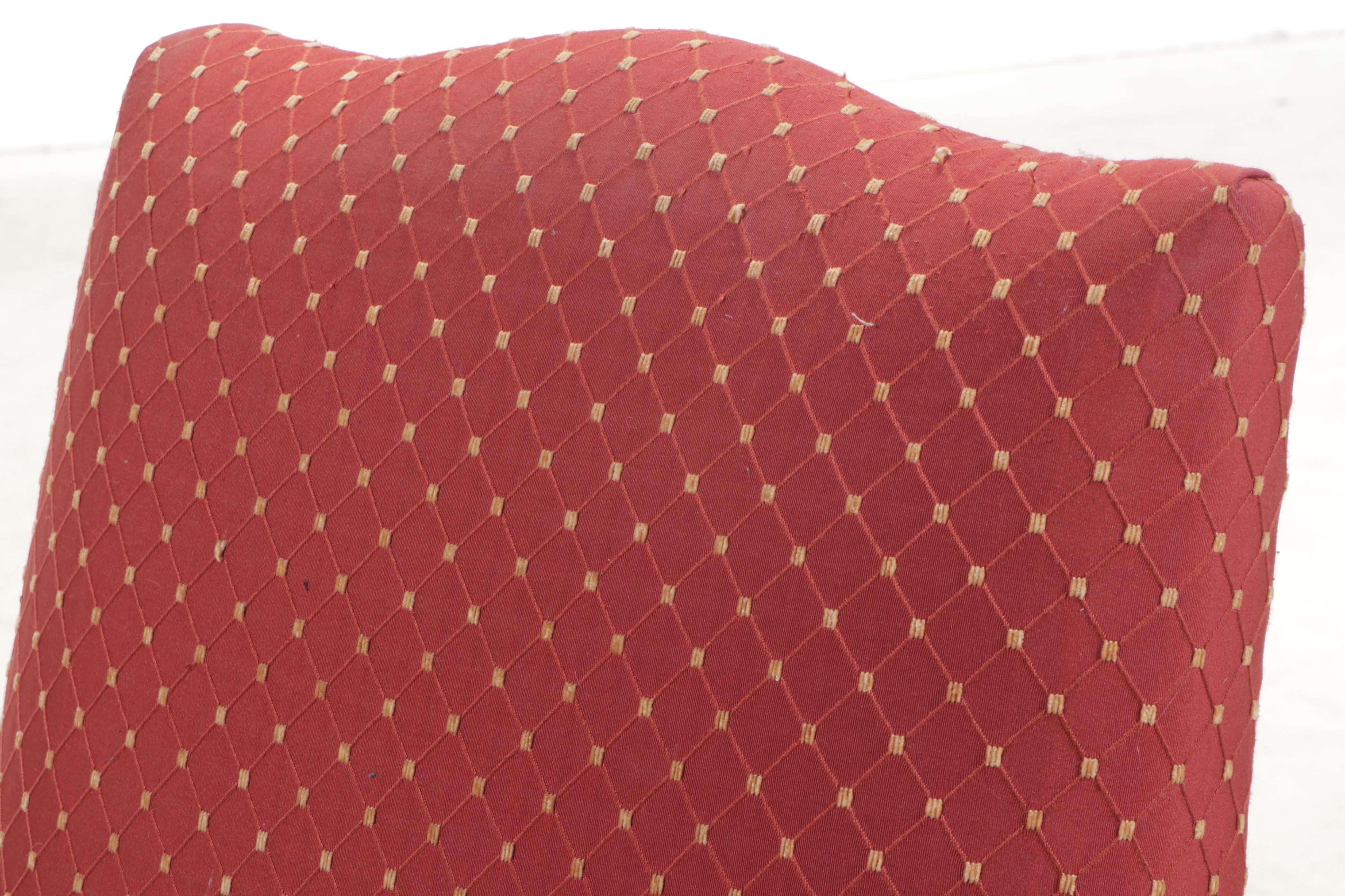 Pair of Fairfield Chair Co. Chippendale Style Custom-Upholstered Lolling Chairs