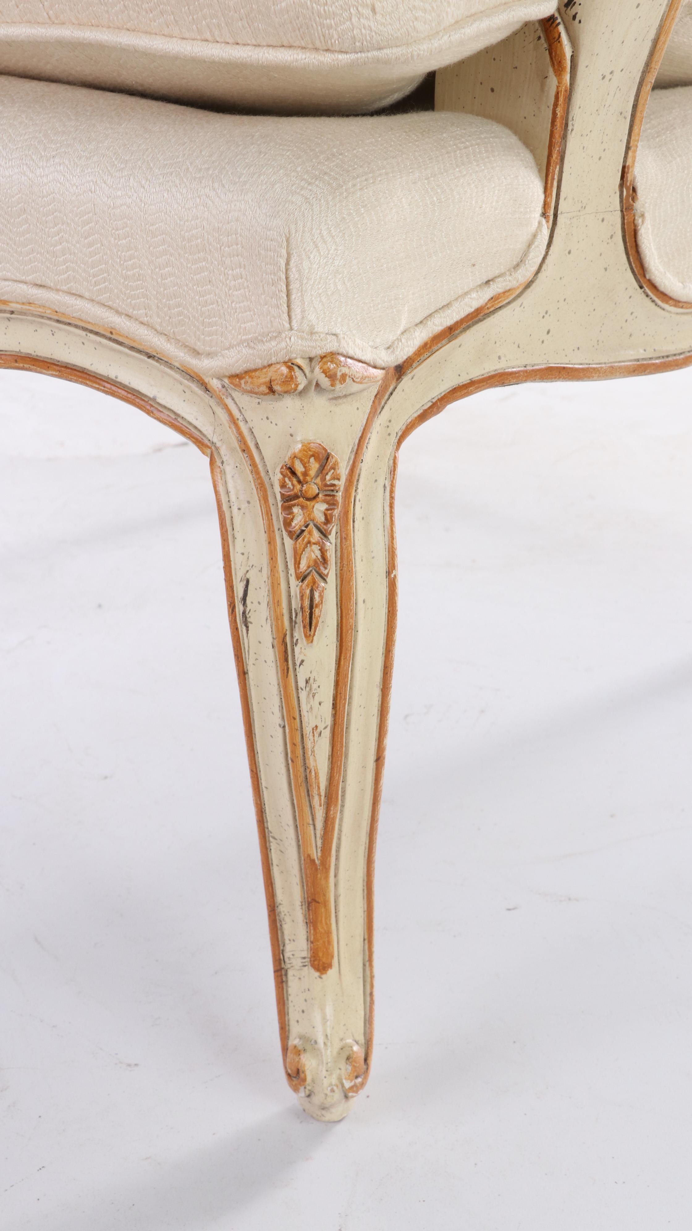 Bernhardt/Hibriten Louis XV Style Painted and Custom-Upholstered Fauteuil