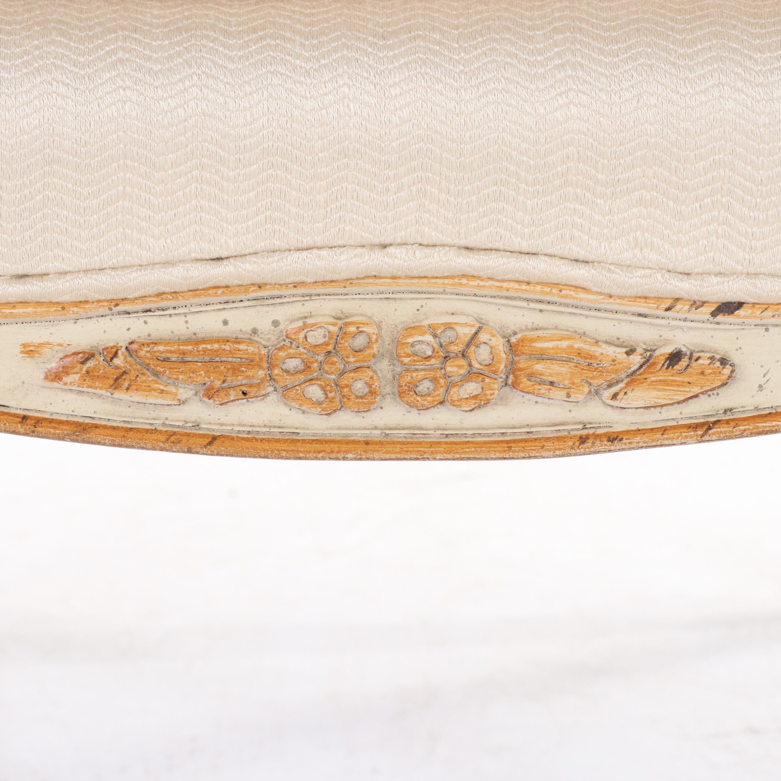 Bernhardt/Hibriten Louis XV Style Painted and Custom-Upholstered Fauteuil