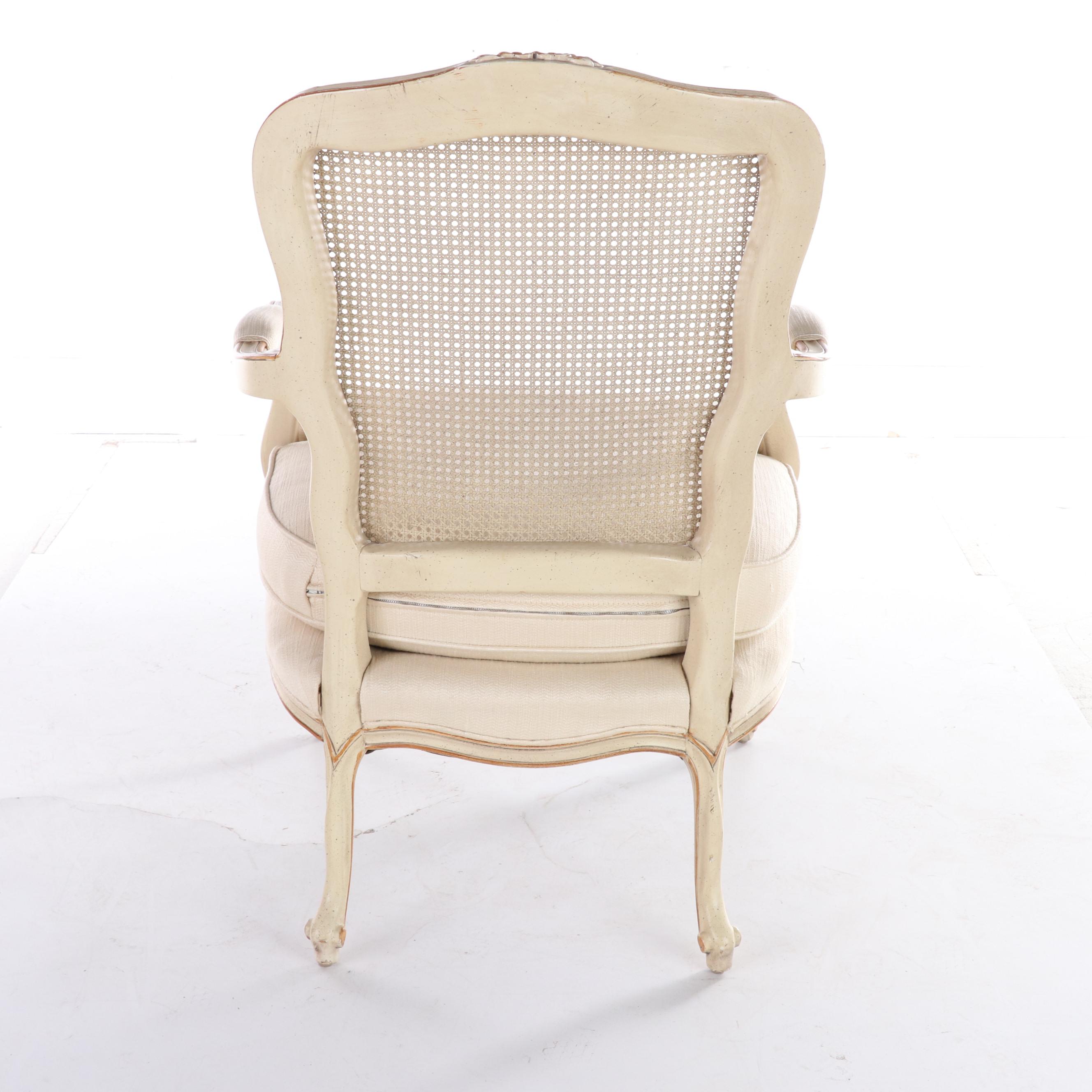 Bernhardt/Hibriten Louis XV Style Painted and Custom-Upholstered Fauteuil