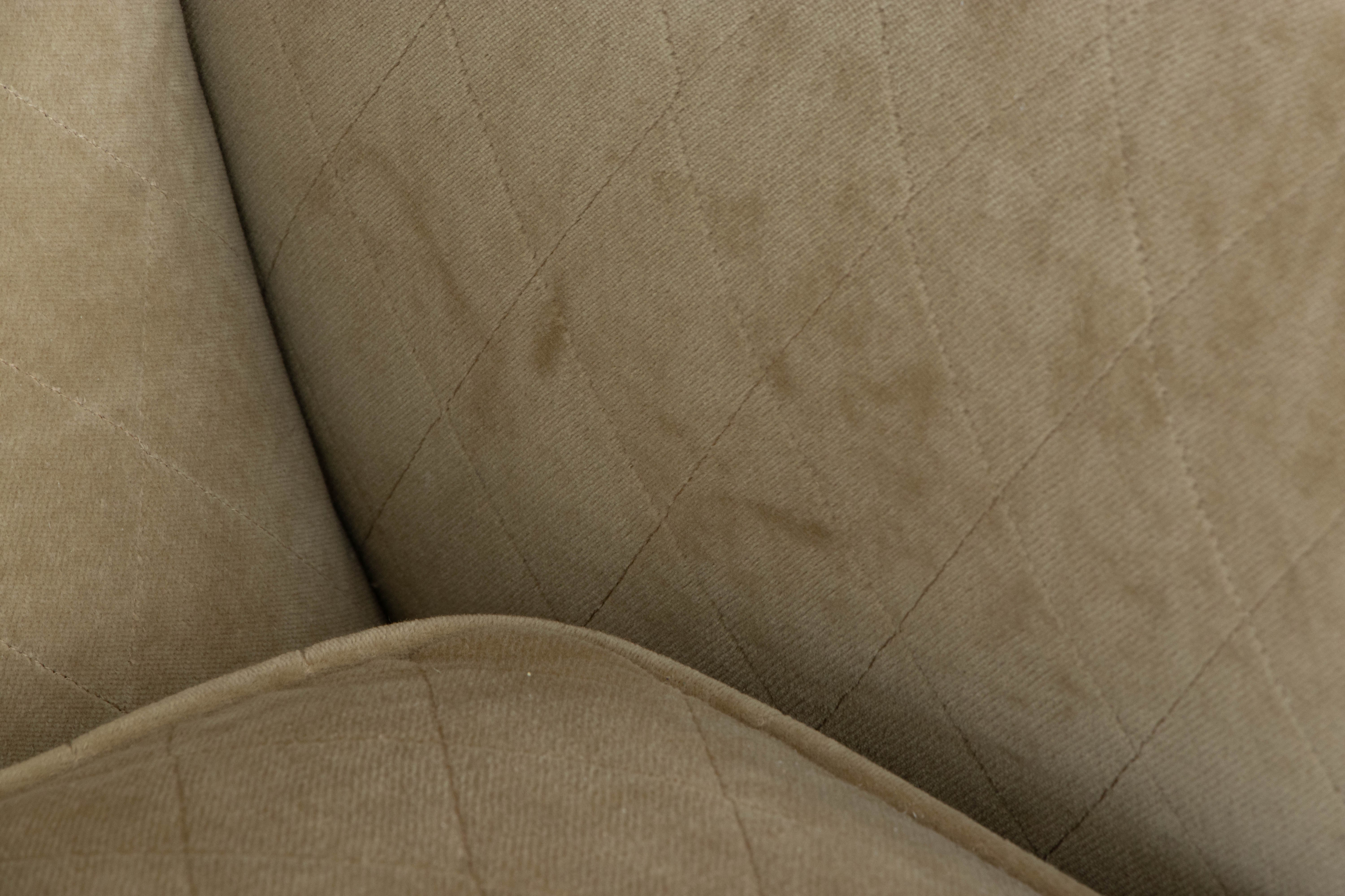 Century Chartreuse Velour Upholstered Rolled-Arm Sofa