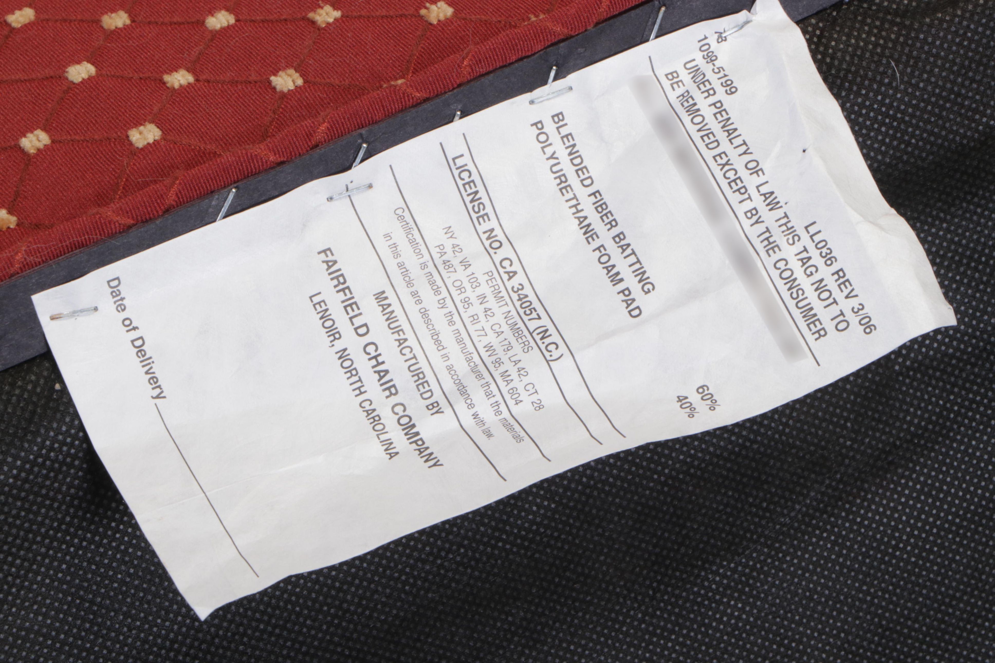 Pair of Fairfield Chair Co. Chippendale Style Custom-Upholstered Lolling Chairs