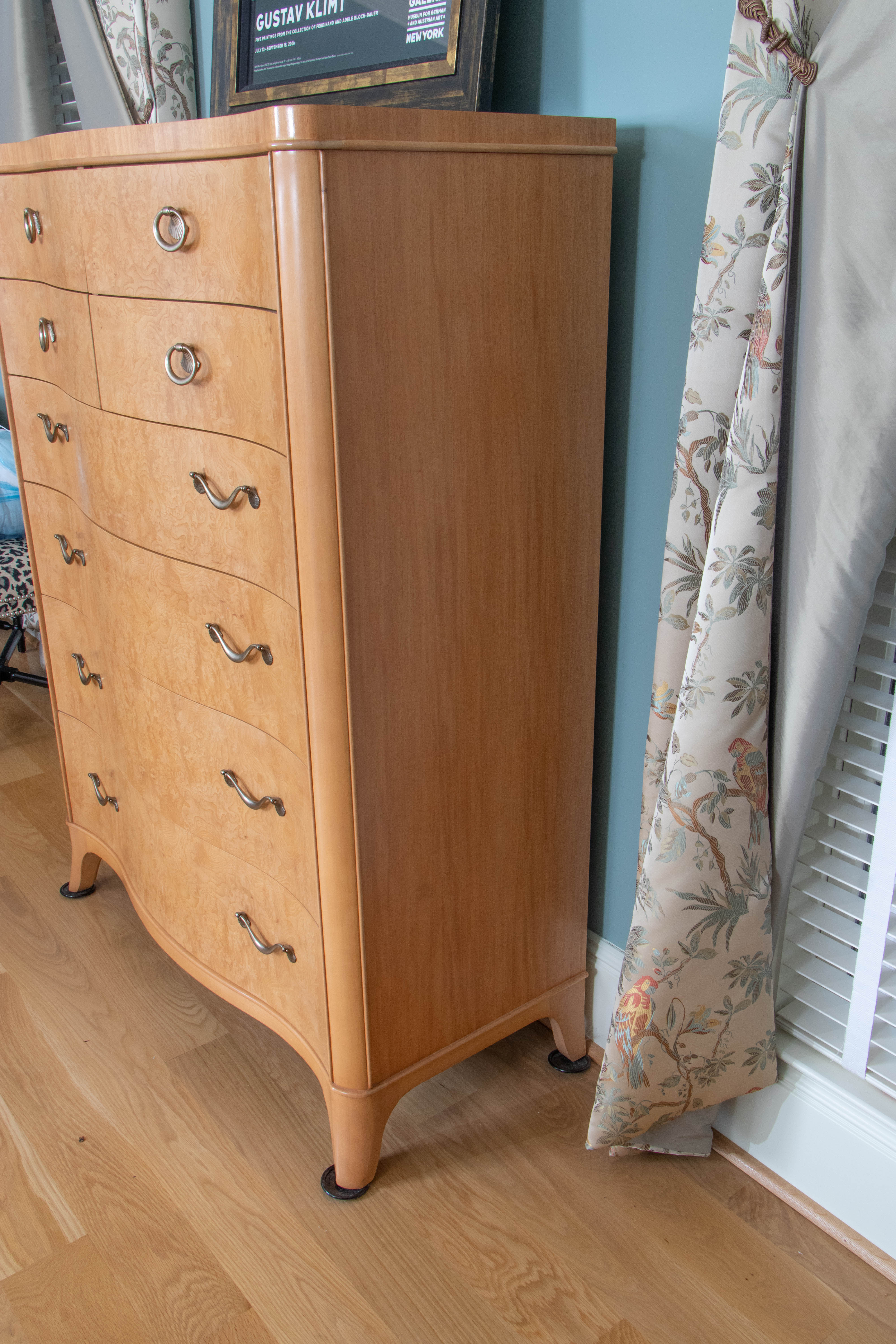 Thomasville "Bogart Luxe Collection" Art Deco Style Burl Wood Chest