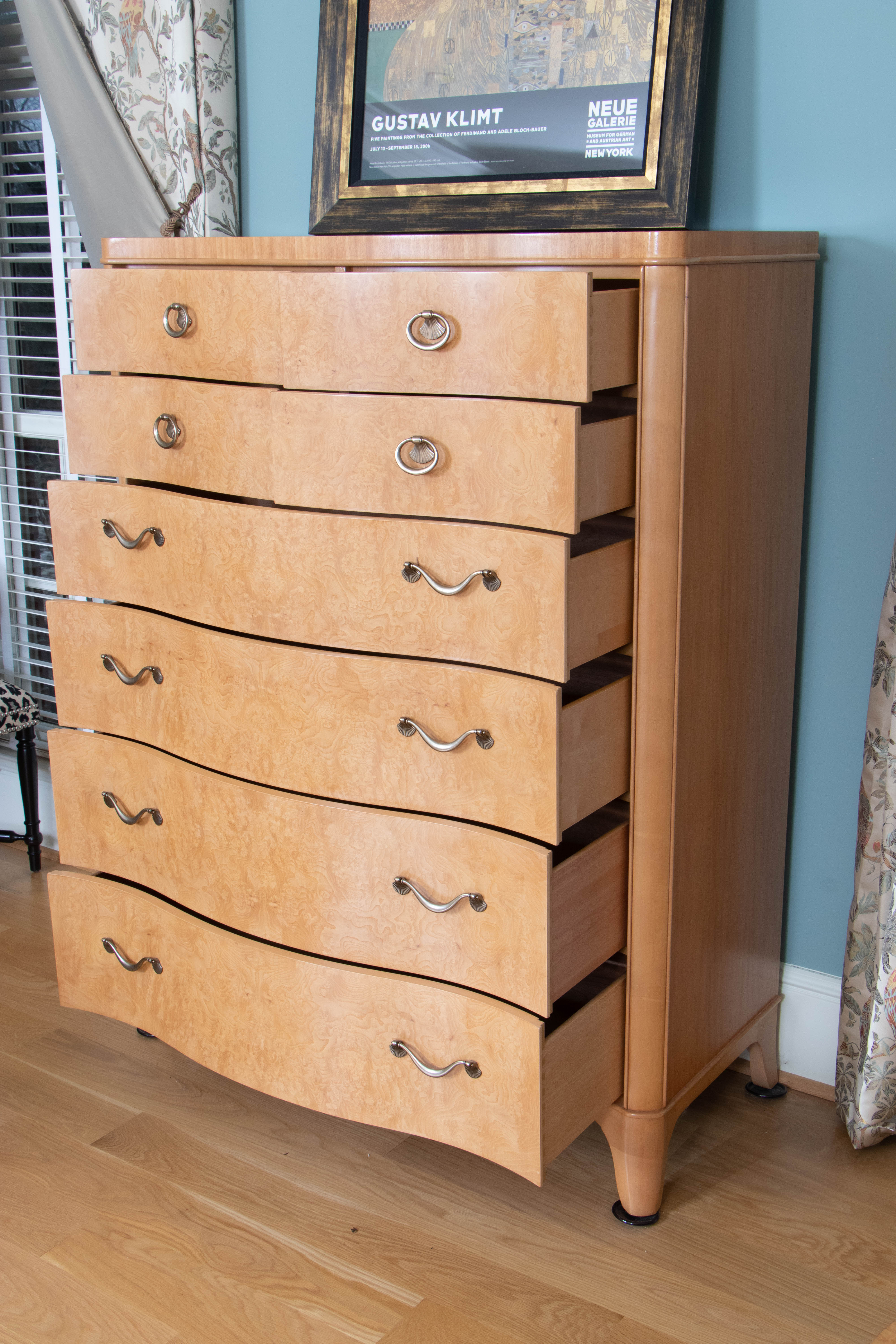 Thomasville "Bogart Luxe Collection" Art Deco Style Burl Wood Chest