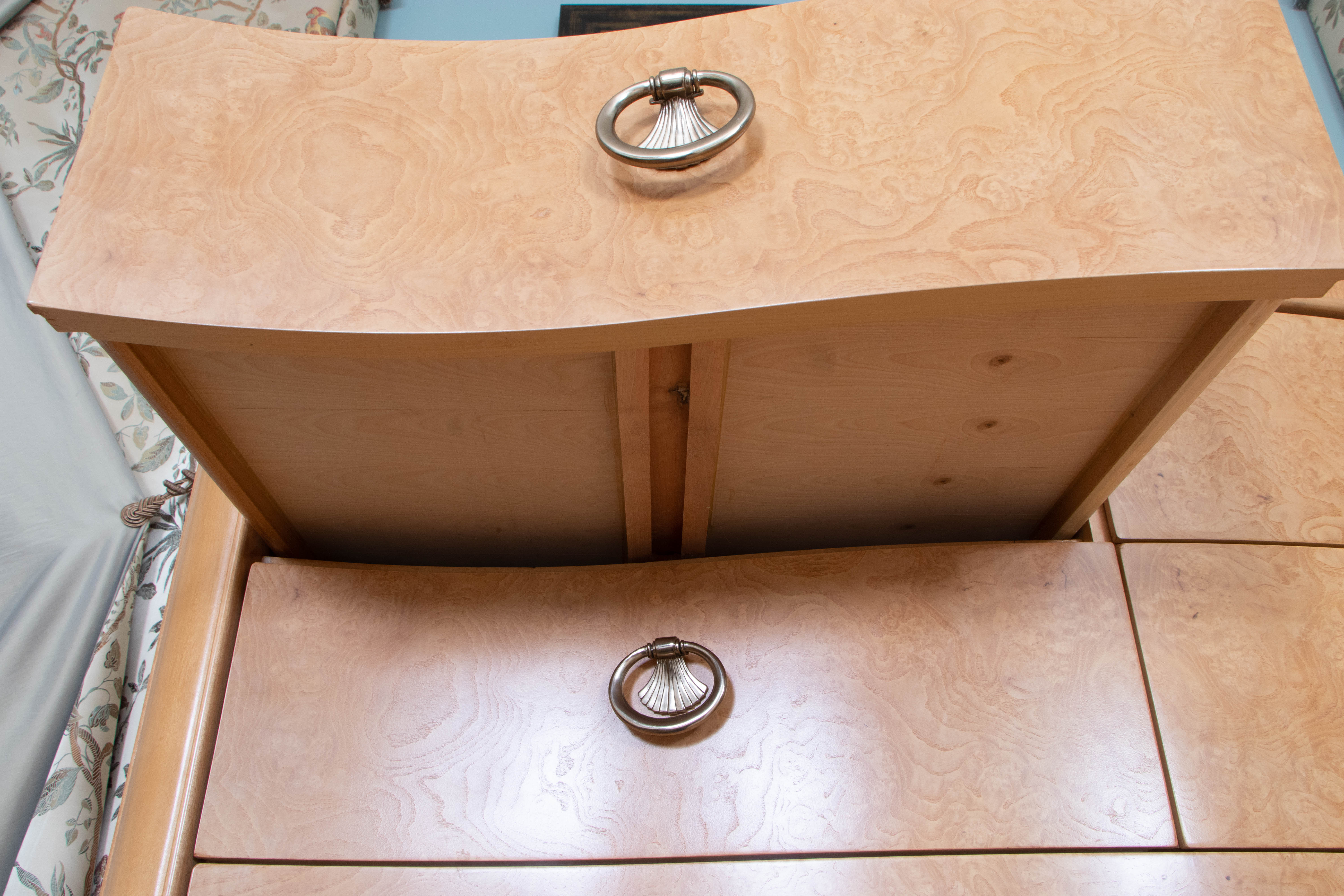 Thomasville "Bogart Luxe Collection" Art Deco Style Burl Wood Chest