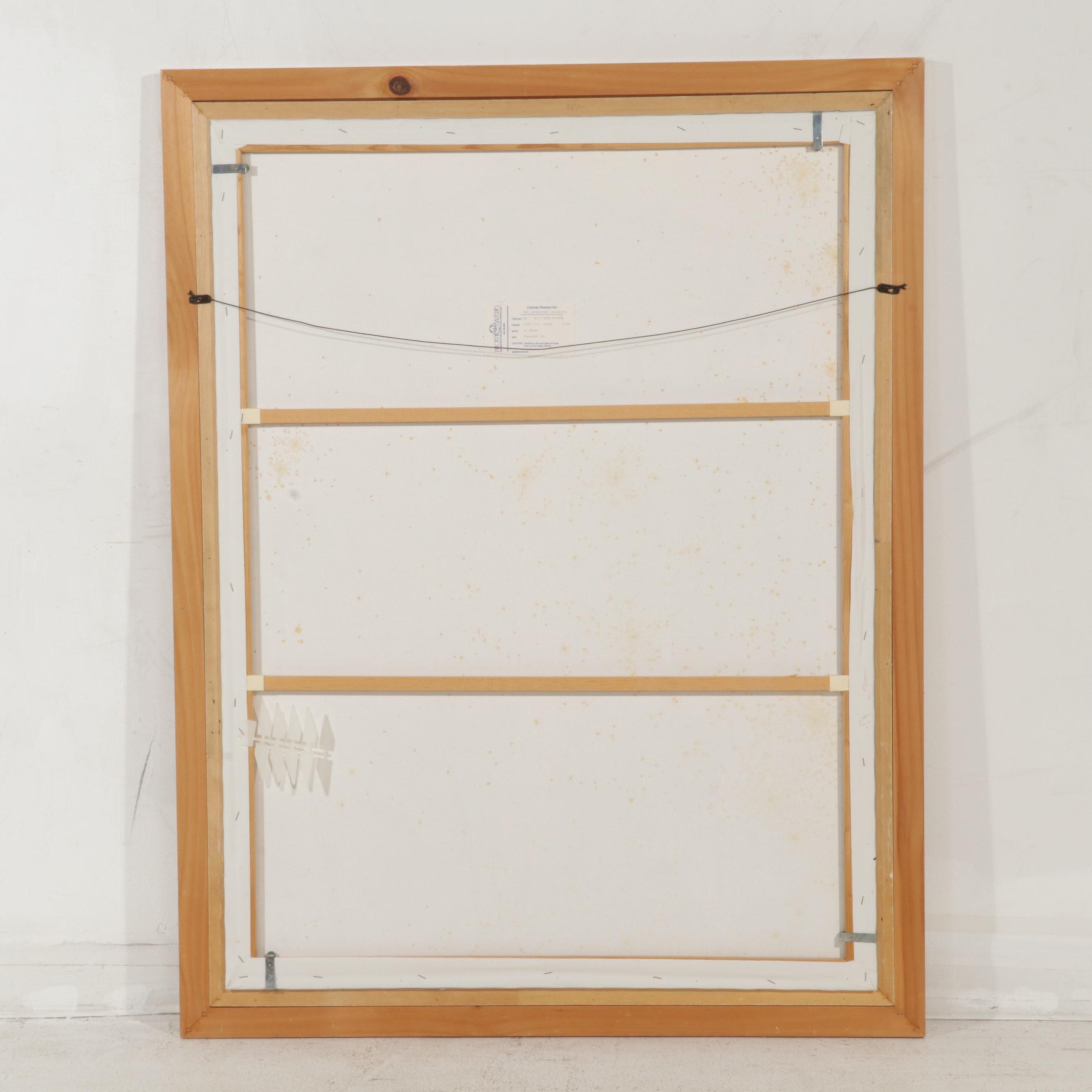 Oil Painting "Open Window," Late 20th Century