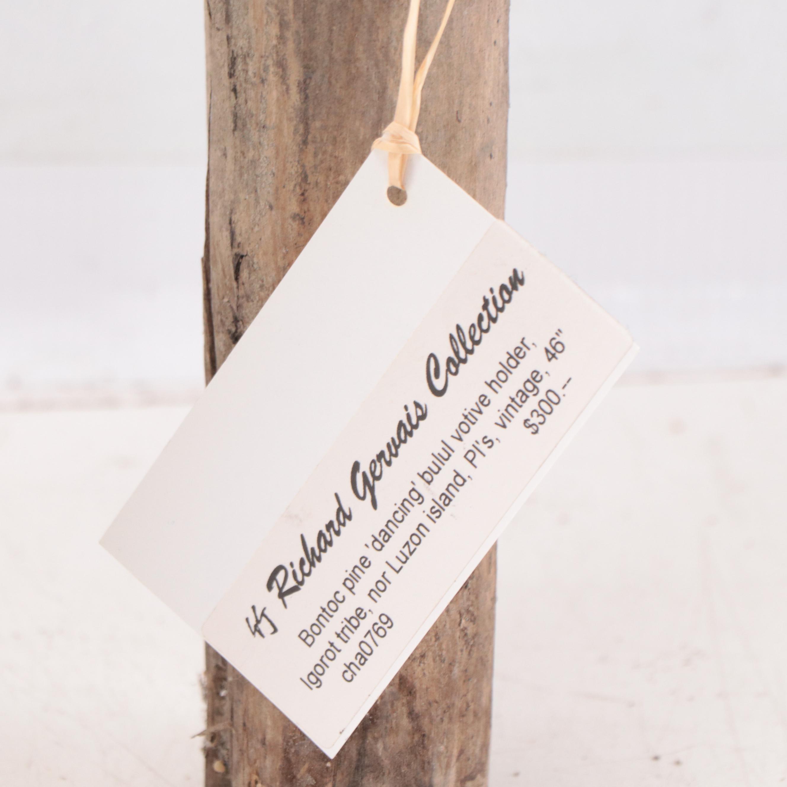 Bontoc Ifugao Pine "Dancing" Bulul Votive Holder