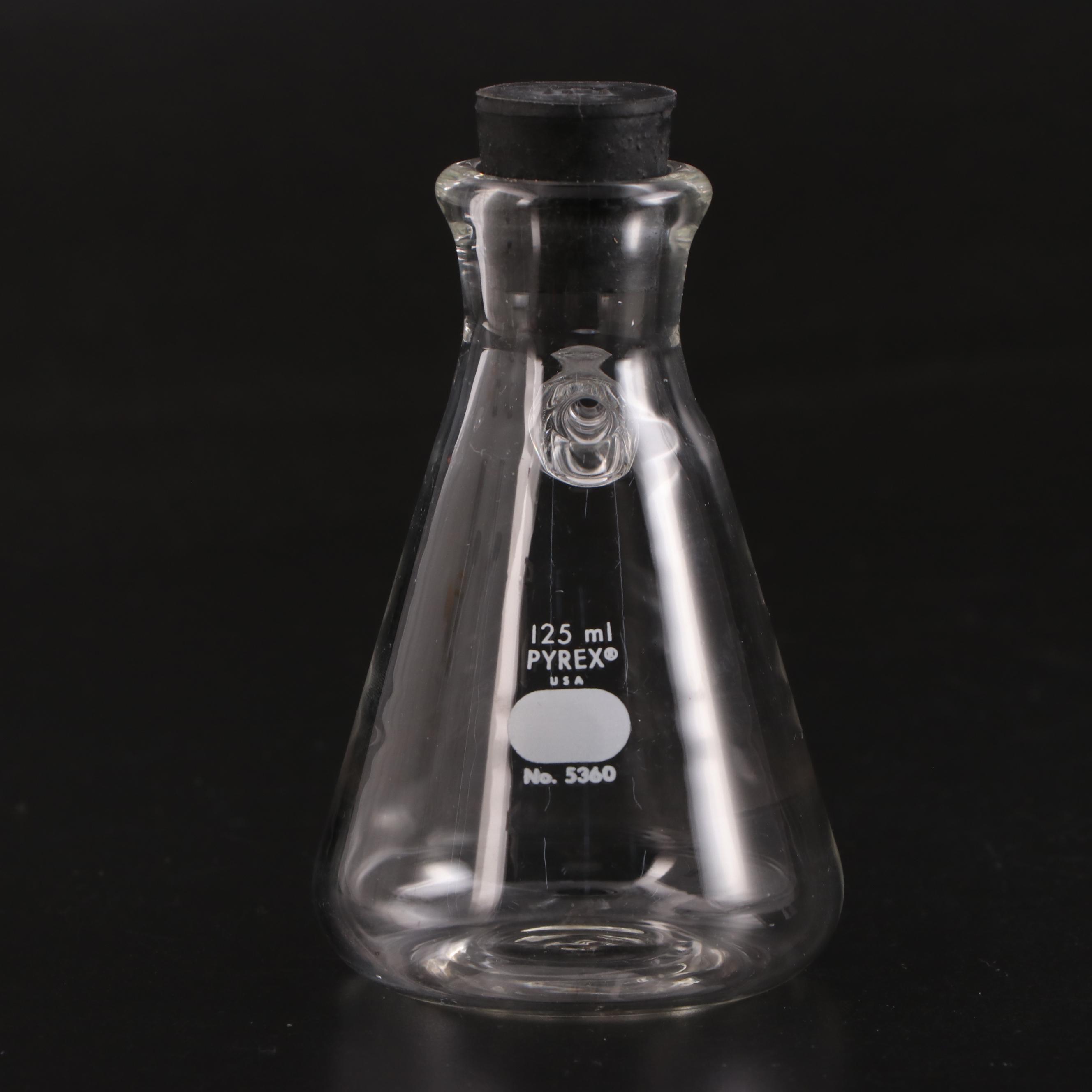 Pyrex and Kimax Laboratory Glass Filter Flasks with Rubber Tube