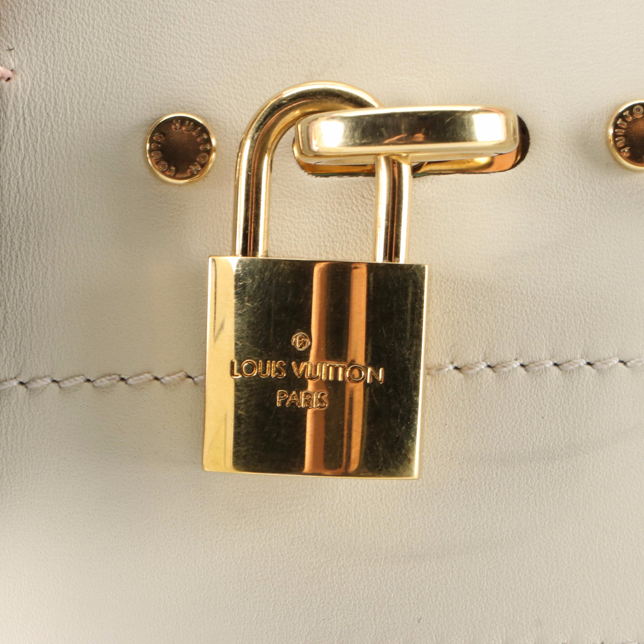 Louis Vuitton City Steamer PM Bag in Tri-Color Calfskin with Shoulder Strap