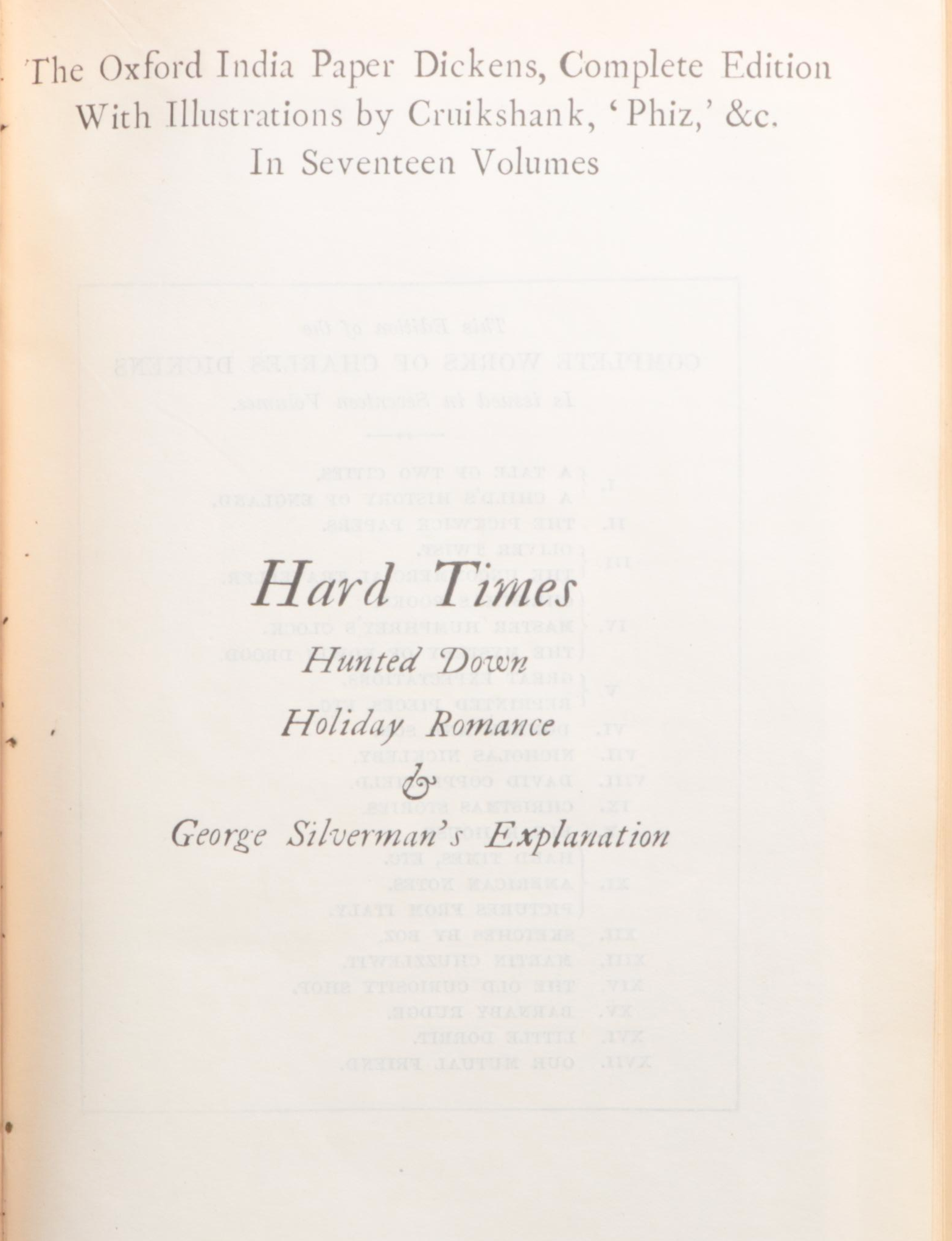 Illustrated "The Oxford India Paper Dickens" Partial Set, Early 20th Century