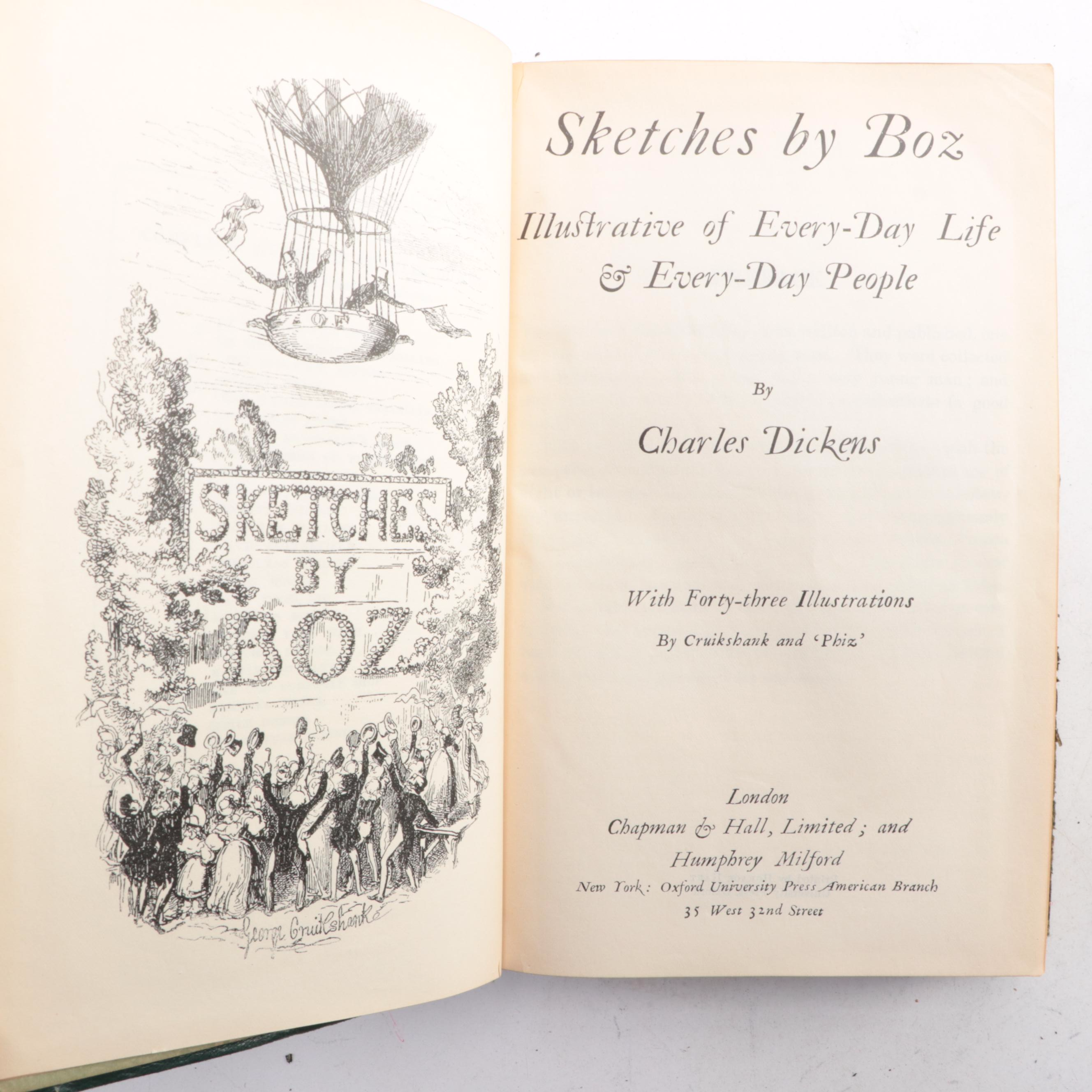 Illustrated "The Oxford India Paper Dickens" Partial Set, Early 20th Century