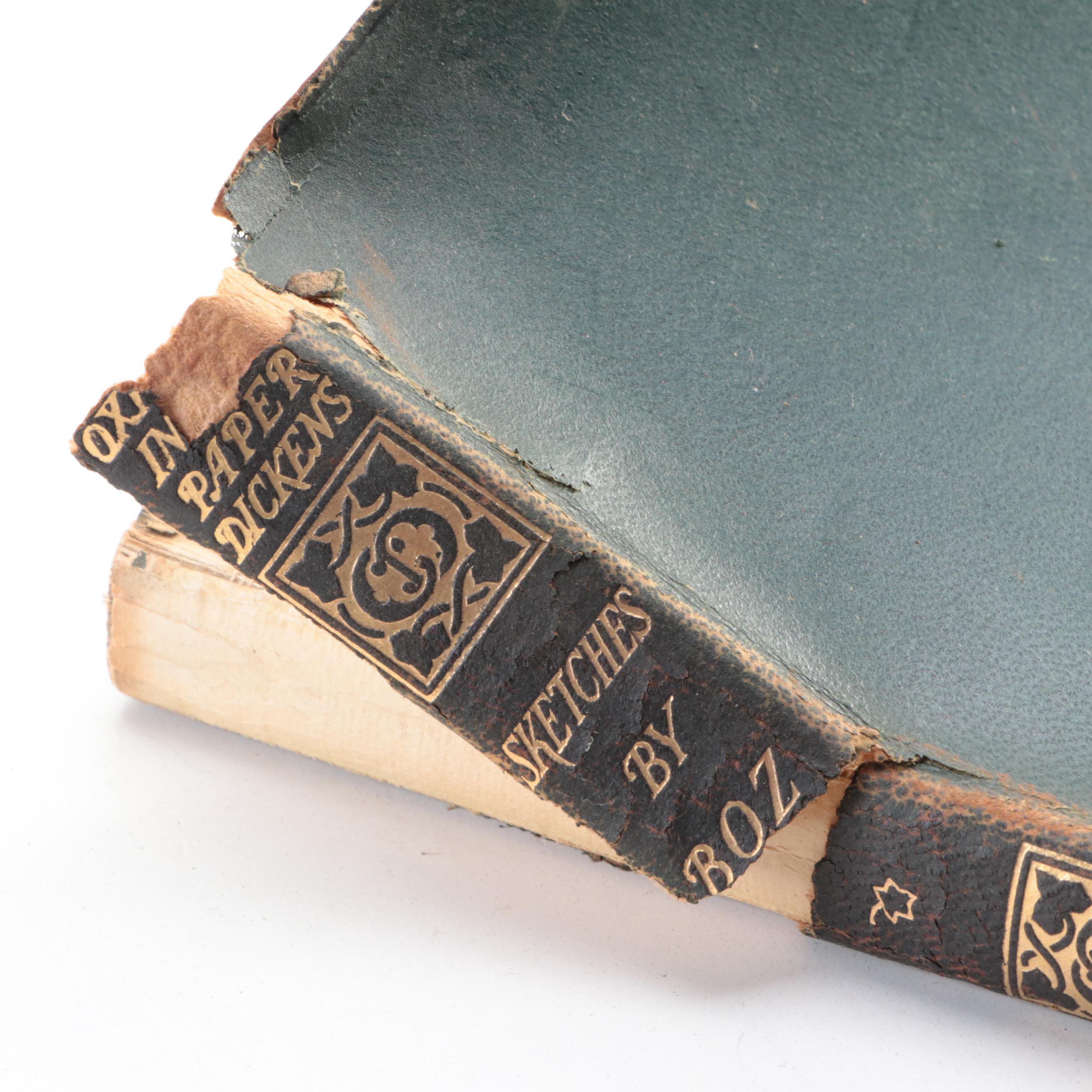 Illustrated "The Oxford India Paper Dickens" Partial Set, Early 20th Century