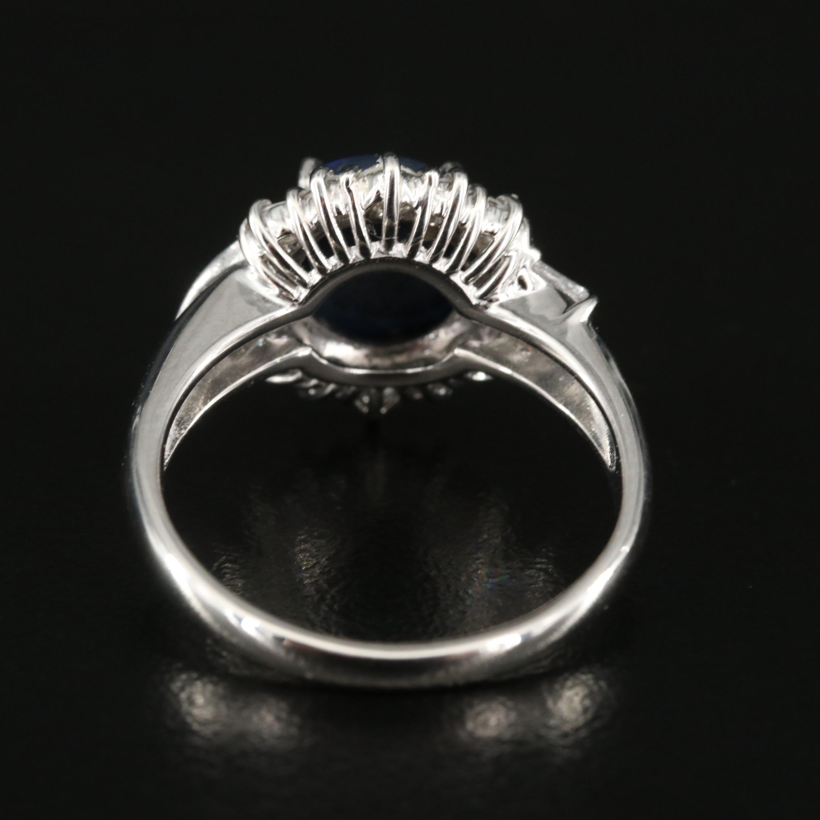 Platinum Black Opal and Diamond Ring