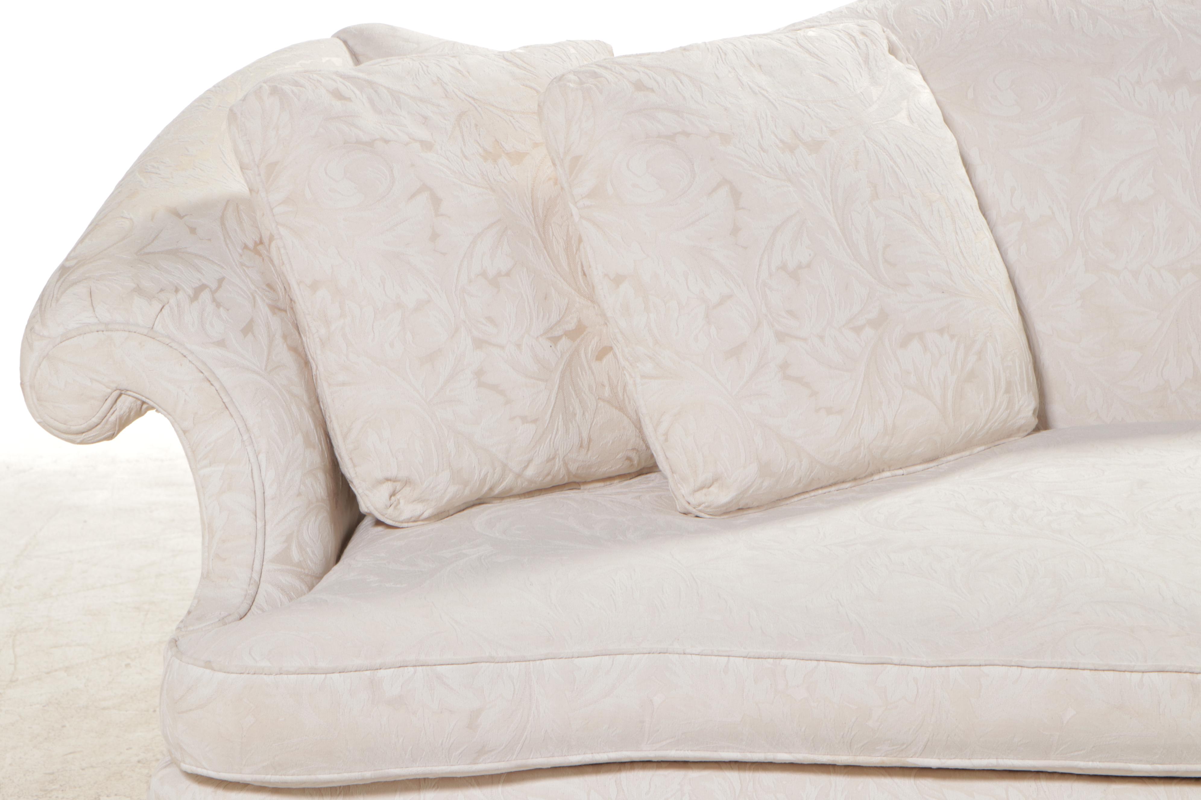 Key City Furniture Co. Chippendale Style Mahogany and Custom-Upholstered Sofa