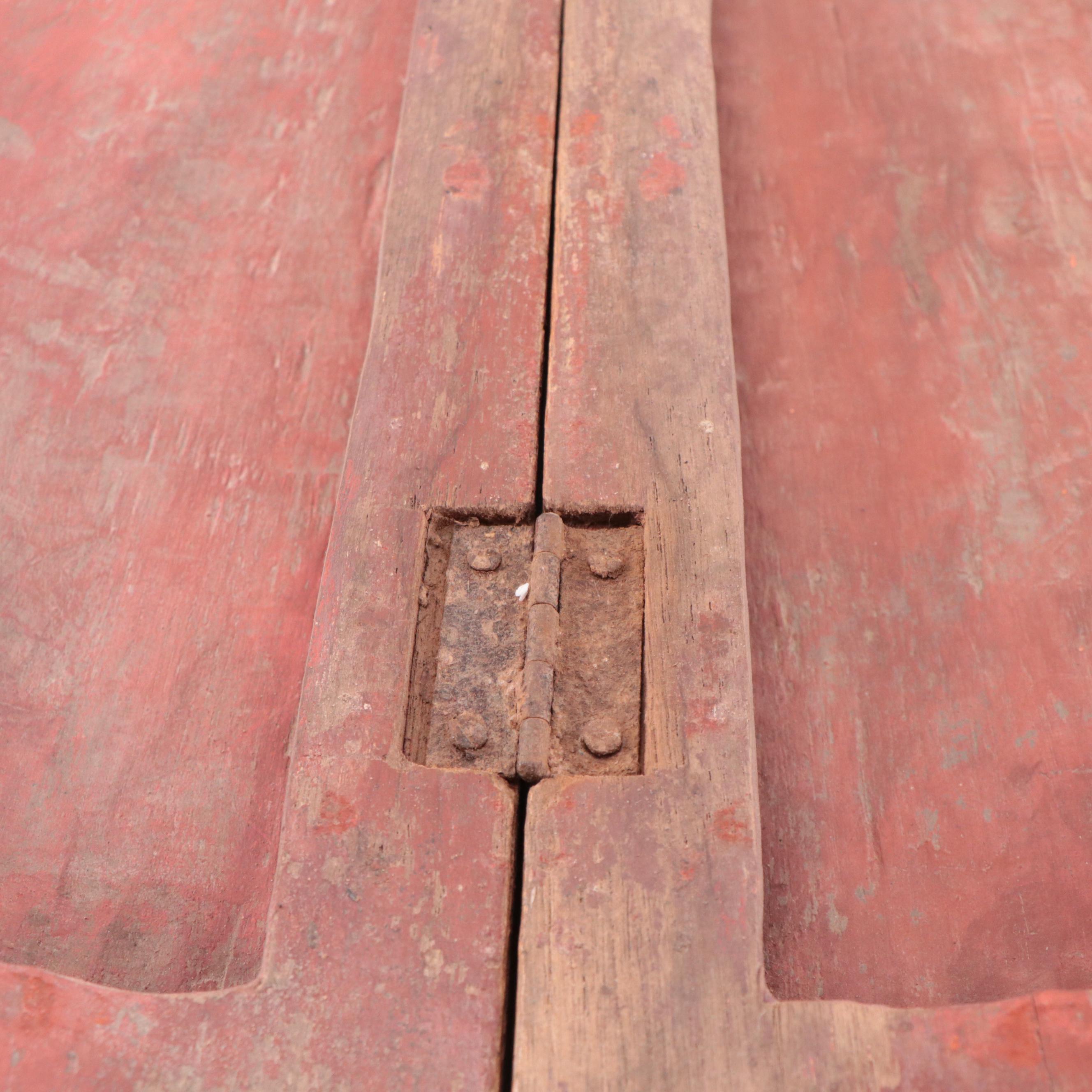 Thai Carved Wood Hinged Storage Box With Singha Motif, 20th Century