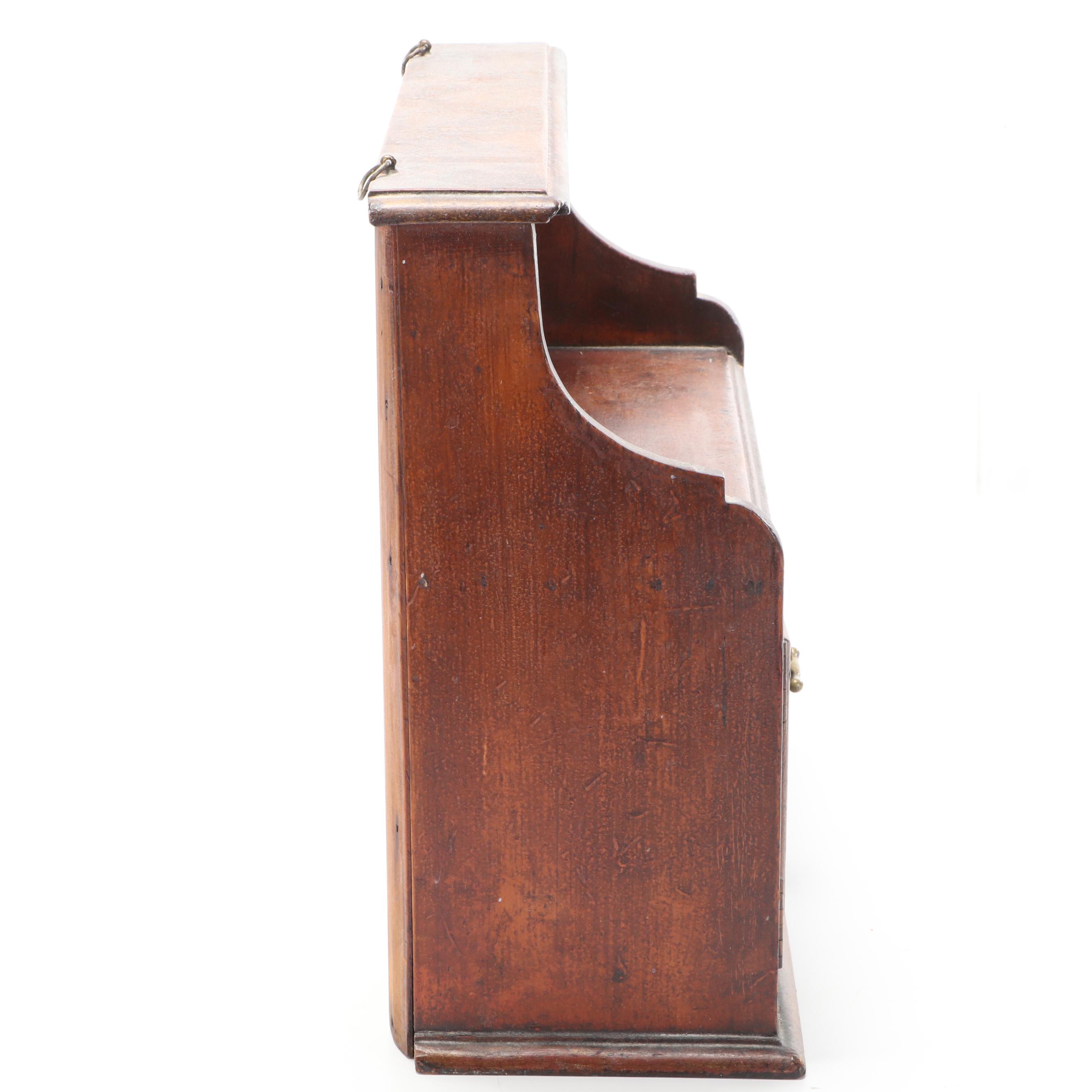 American Primitive Wooden Wall Cupboard, Late 19th to Early 20th Century