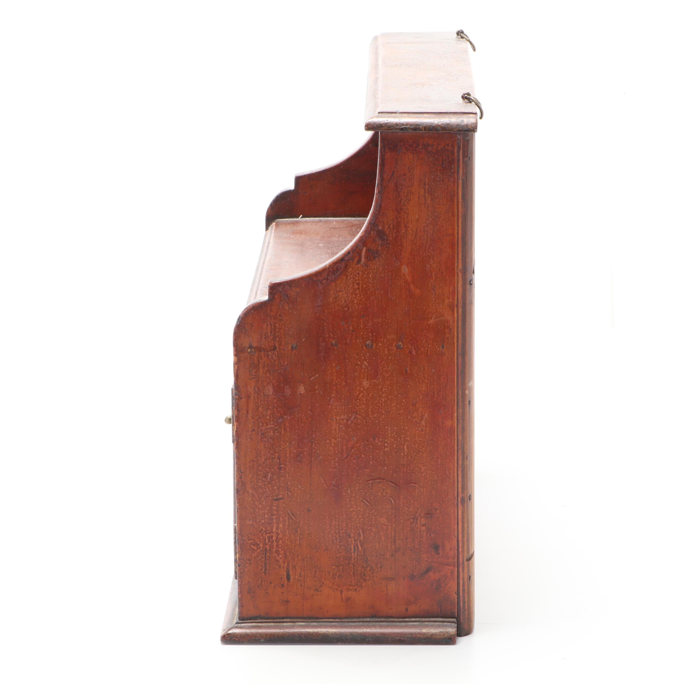 American Primitive Wooden Wall Cupboard, Late 19th to Early 20th Century