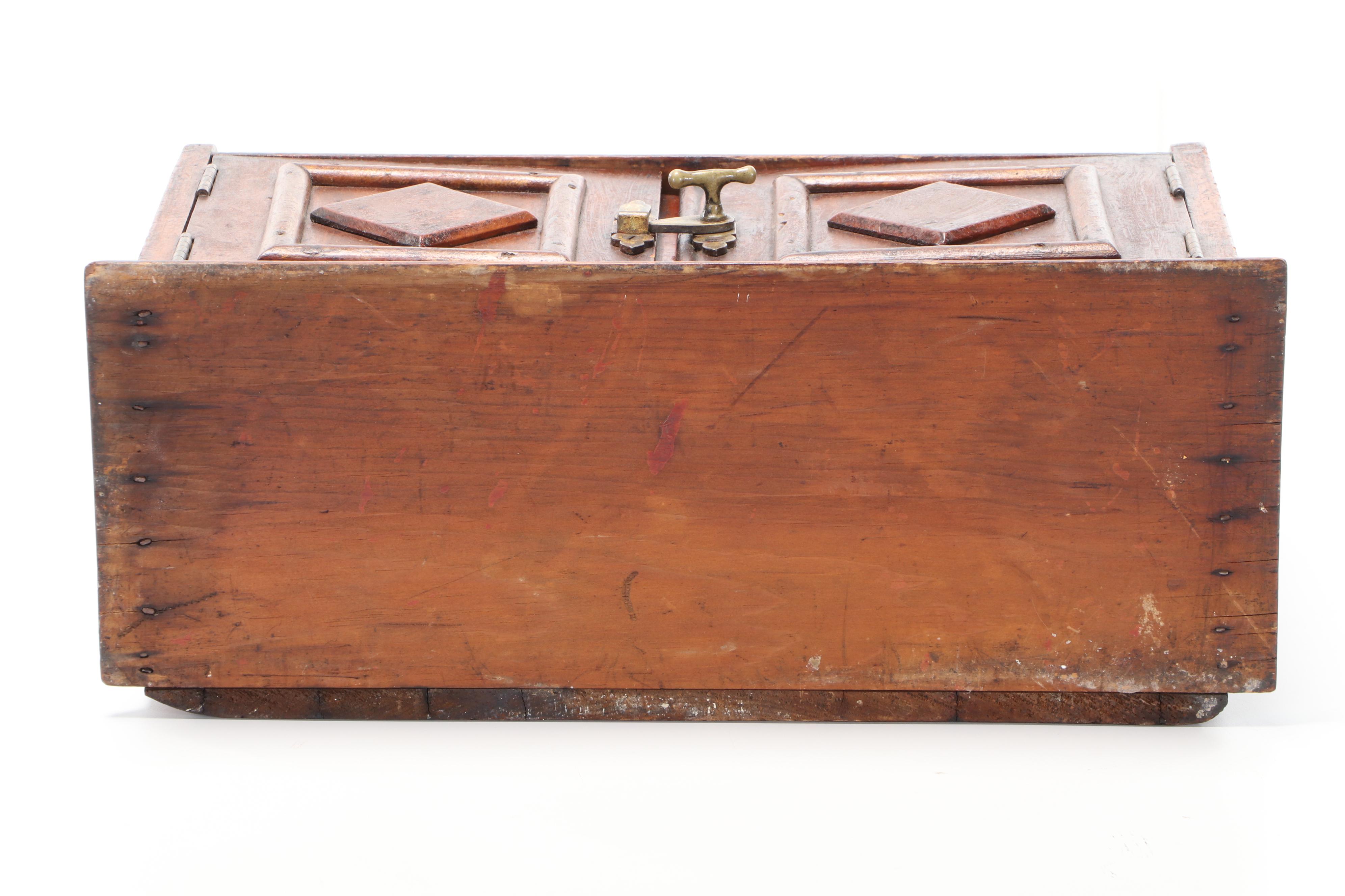 American Primitive Wooden Wall Cupboard, Late 19th to Early 20th Century